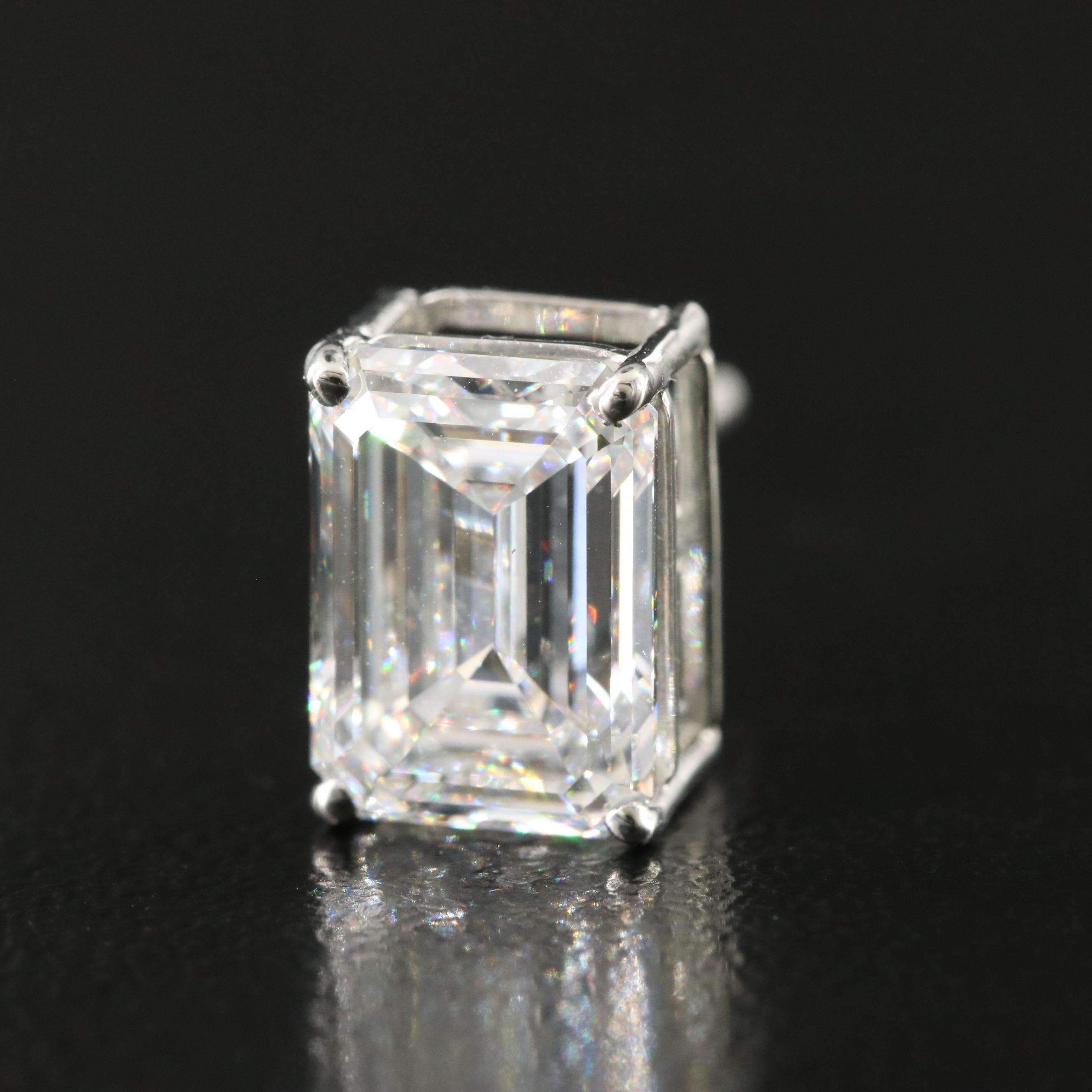 Platinum 4.87 CTW Lab Grown Diamond Earrings with IGI Reports