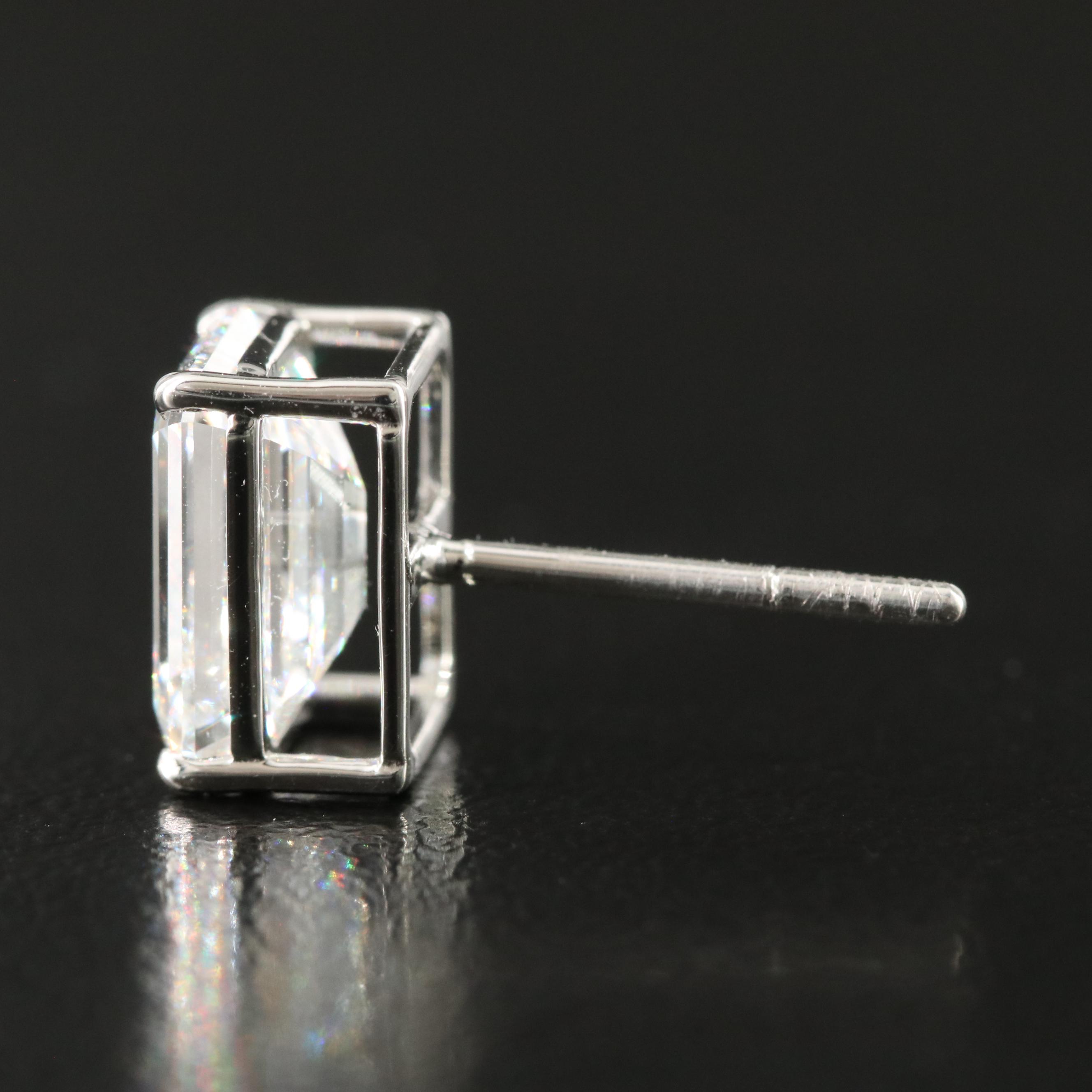 Platinum 4.87 CTW Lab Grown Diamond Earrings with IGI Reports