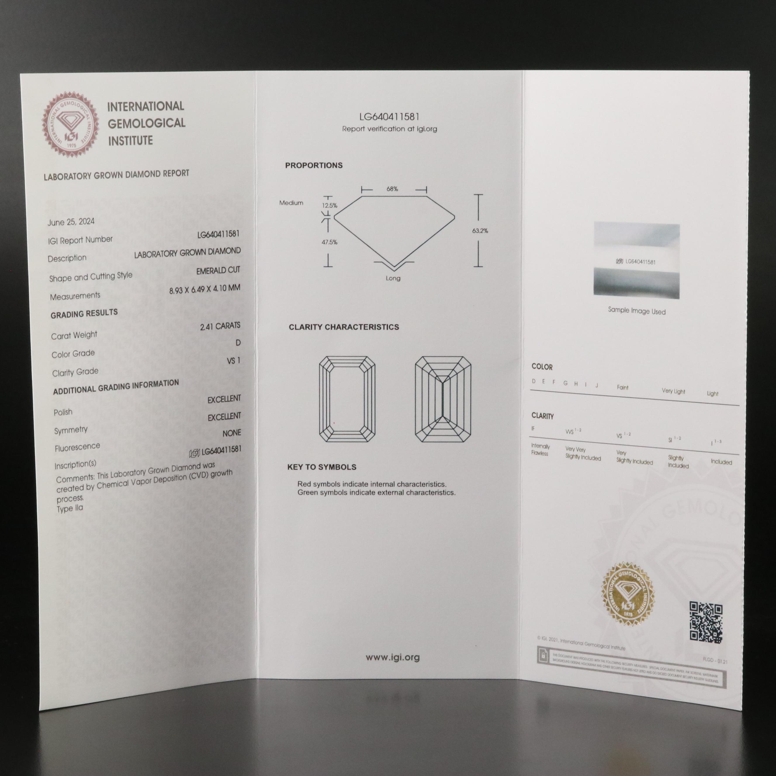 Platinum 4.87 CTW Lab Grown Diamond Earrings with IGI Reports