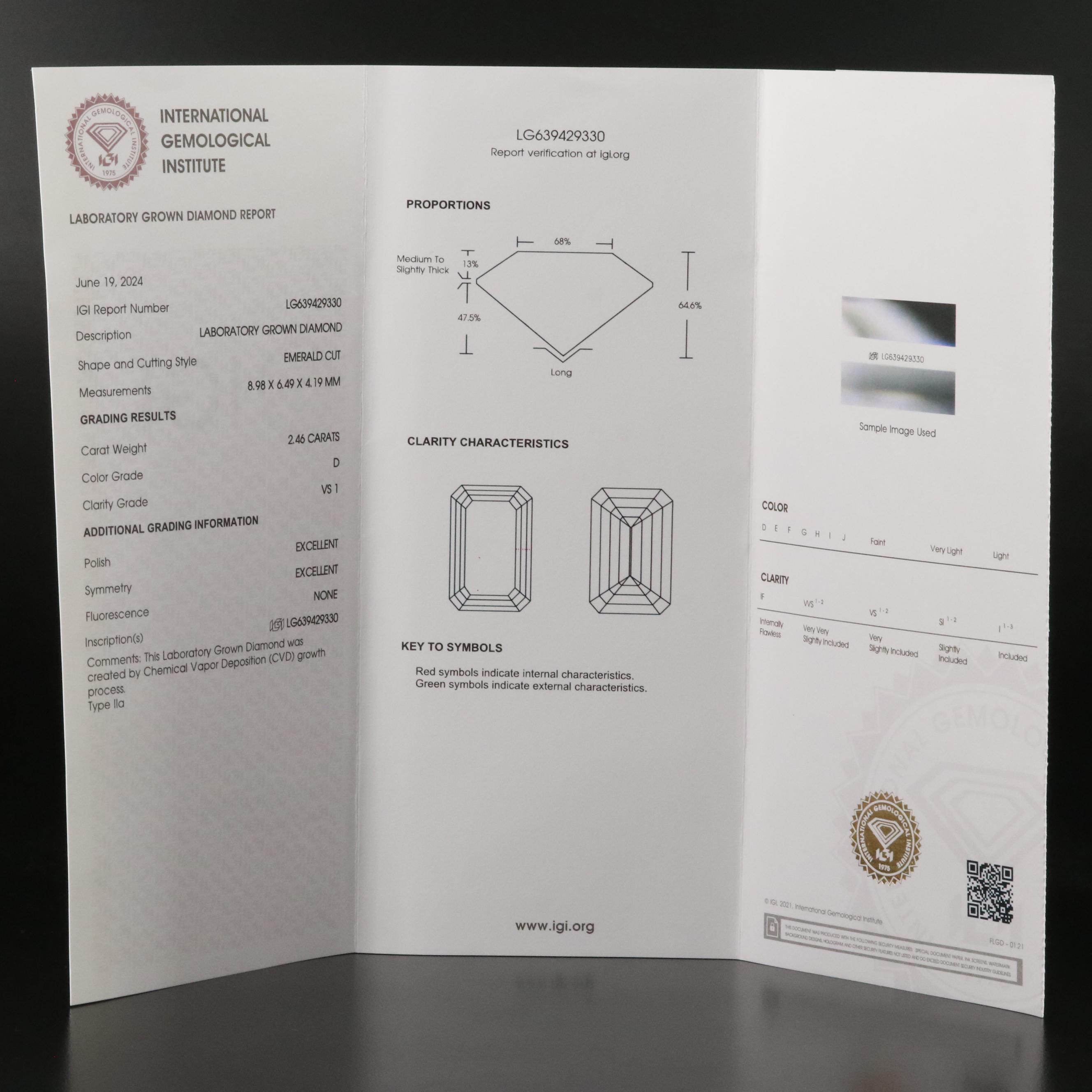 Platinum 4.87 CTW Lab Grown Diamond Earrings with IGI Reports