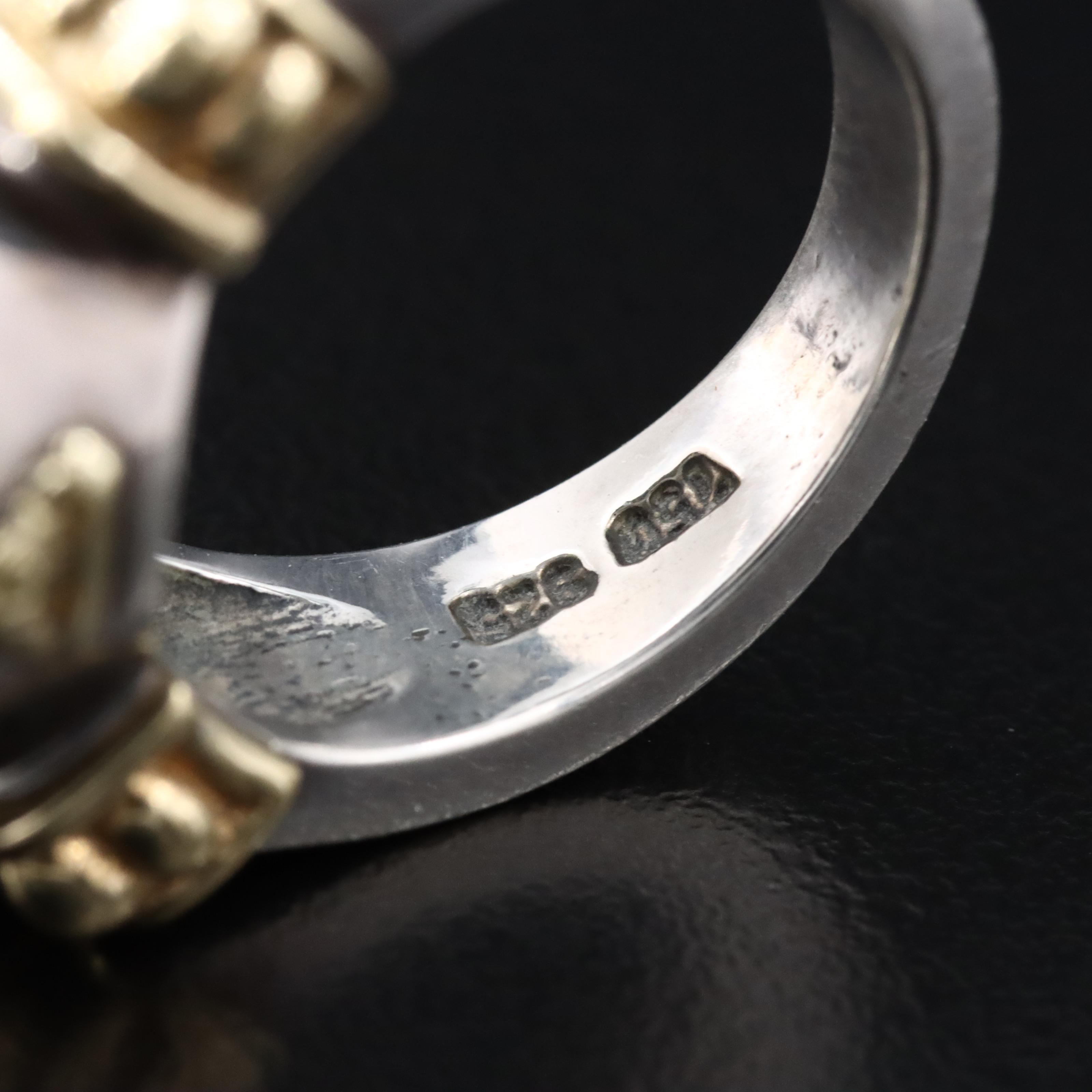 Caviar by Lagos Luna Sterling Pearl Ring with 18K Accents