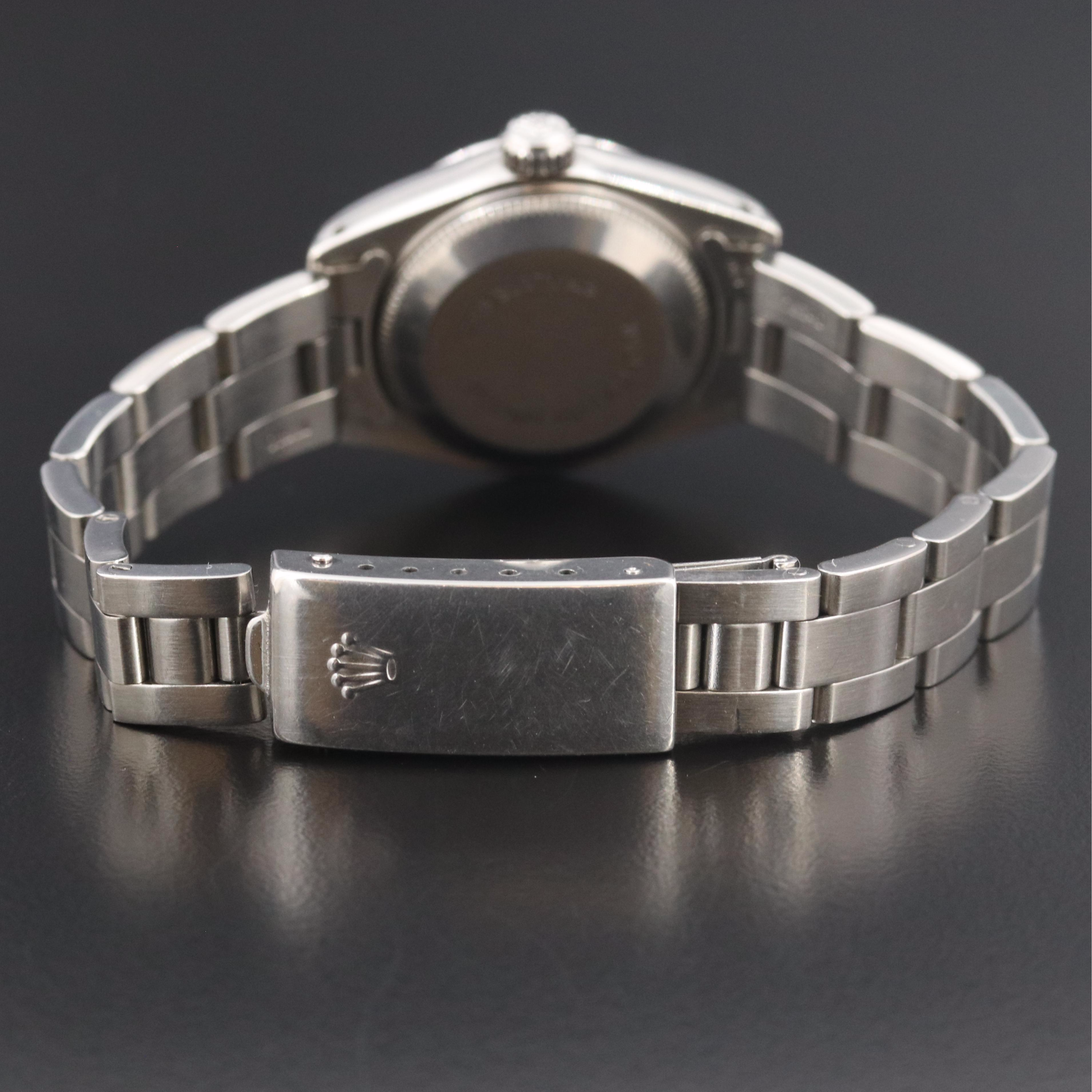 Rolex Oyster Perpetual Date 69240 White 26mm Steel Automatic Watch c.1988