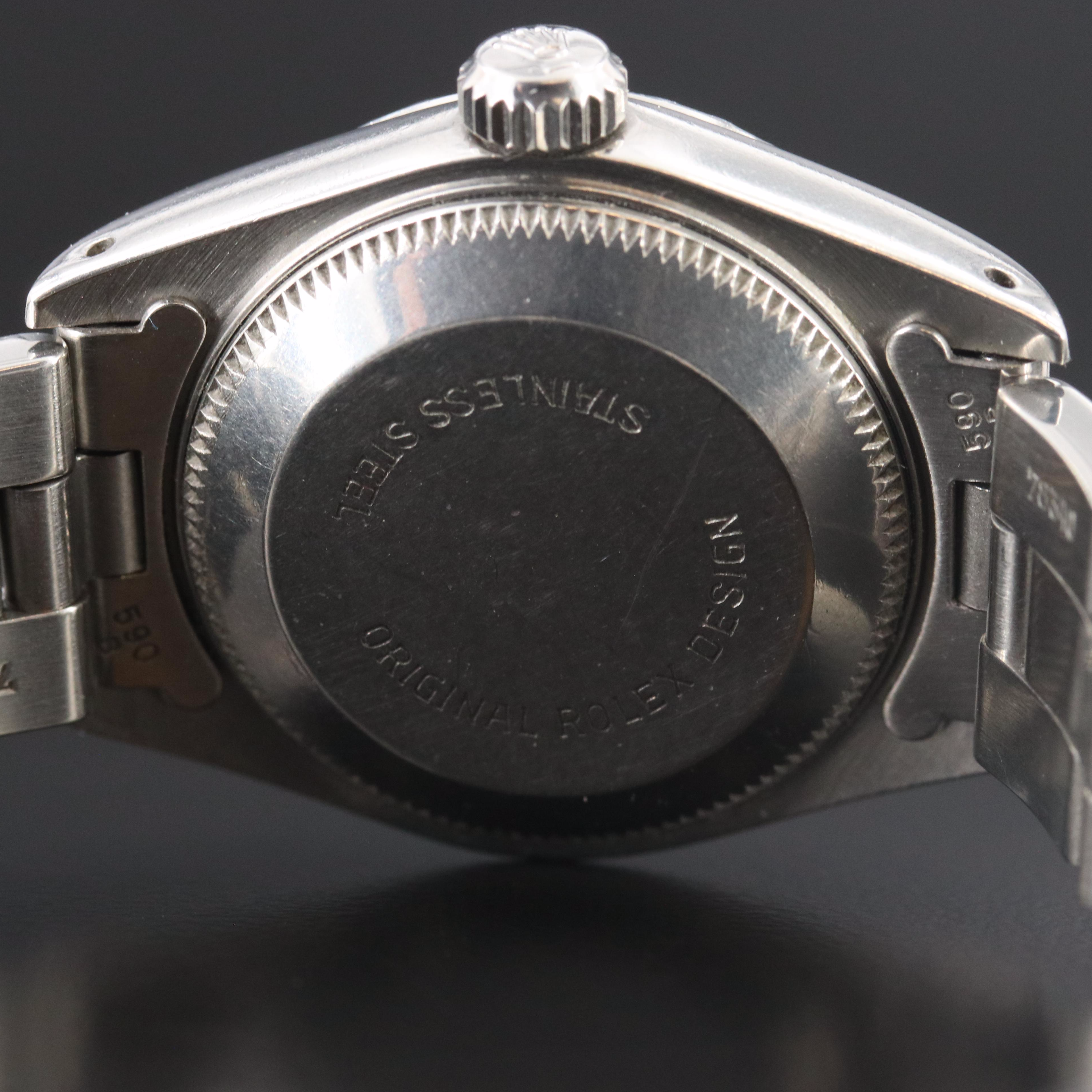 Rolex Oyster Perpetual Date 69240 White 26mm Steel Automatic Watch c.1988