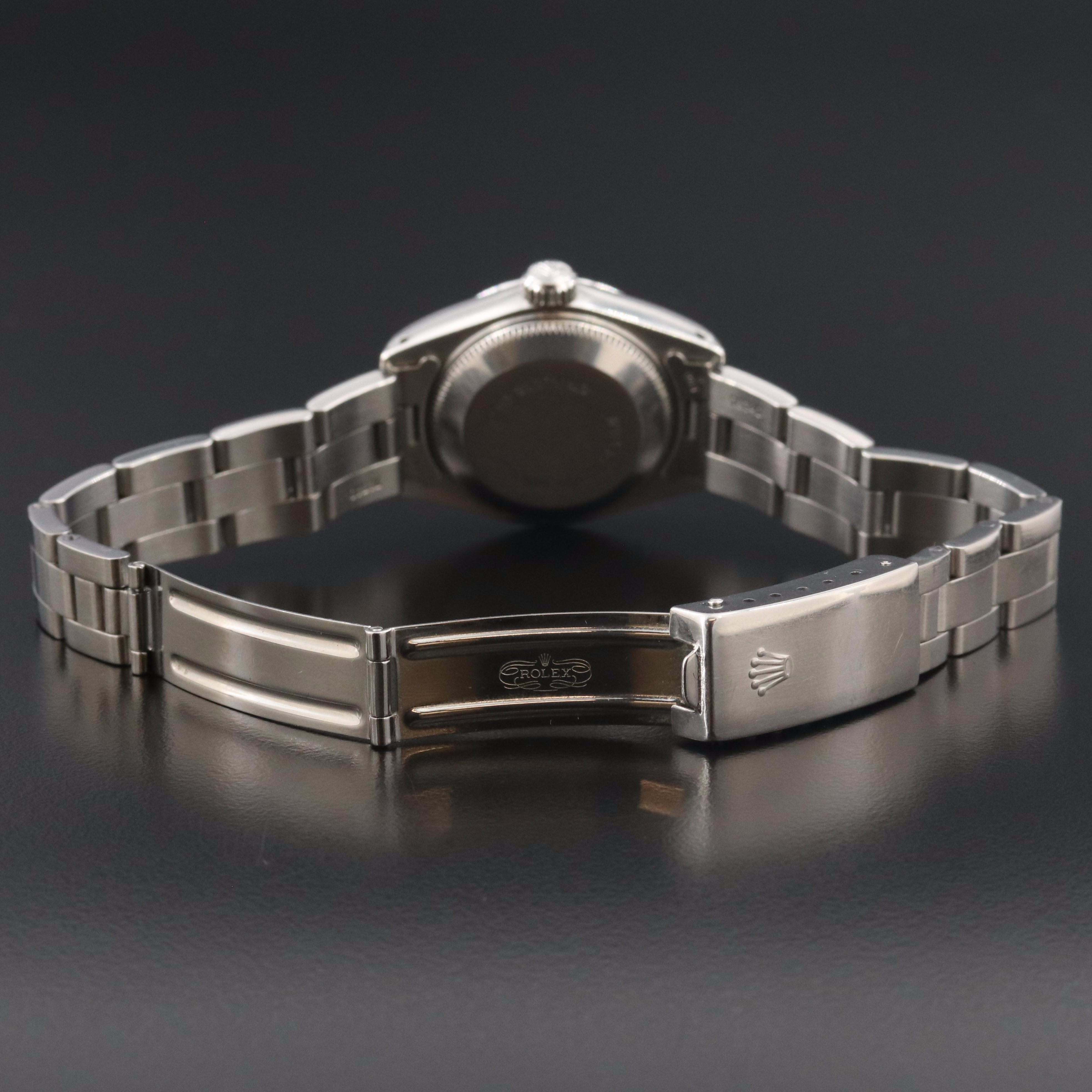 Rolex Oyster Perpetual Date 69240 White 26mm Steel Automatic Watch c.1988