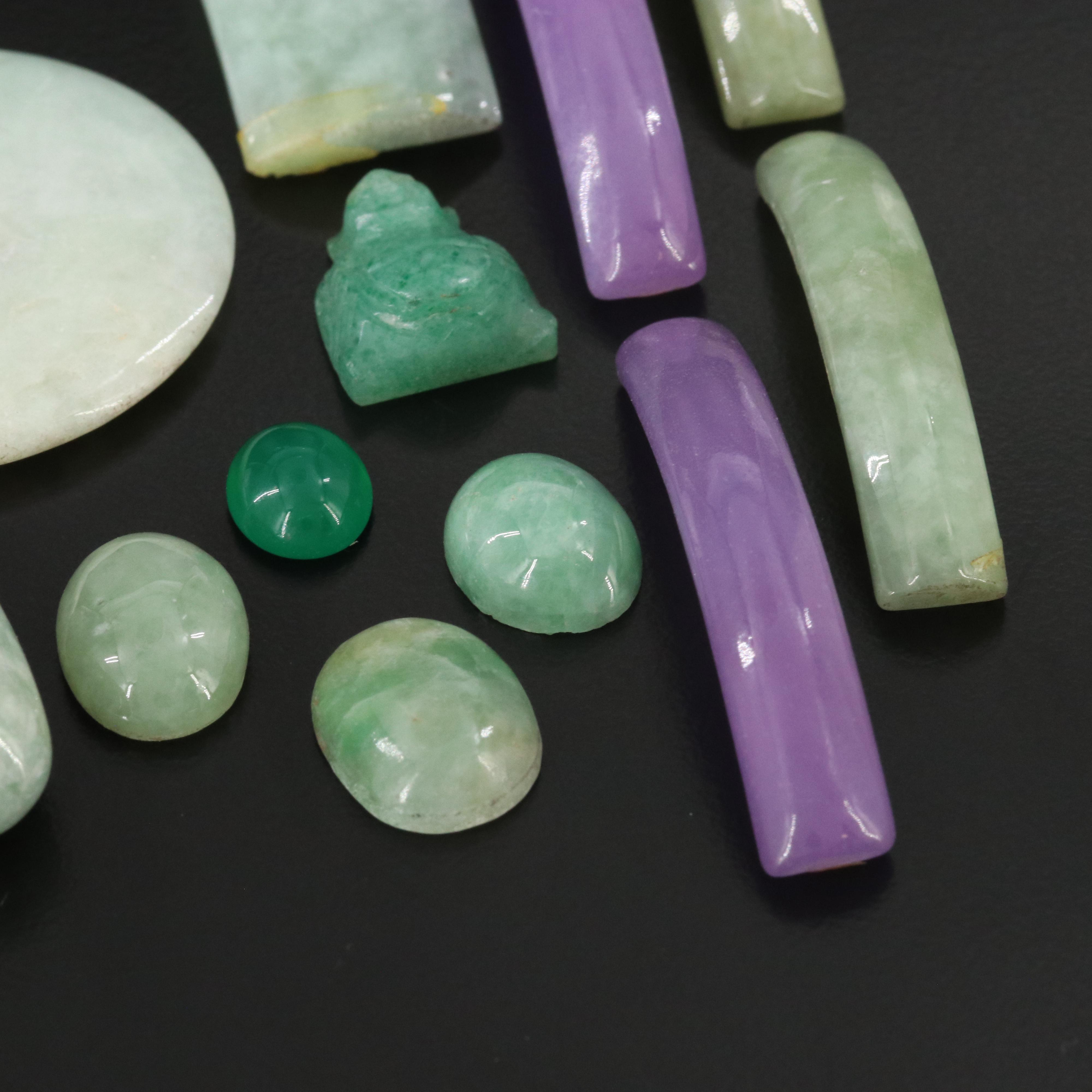 Loose Jadeite, Aventurine and Glass