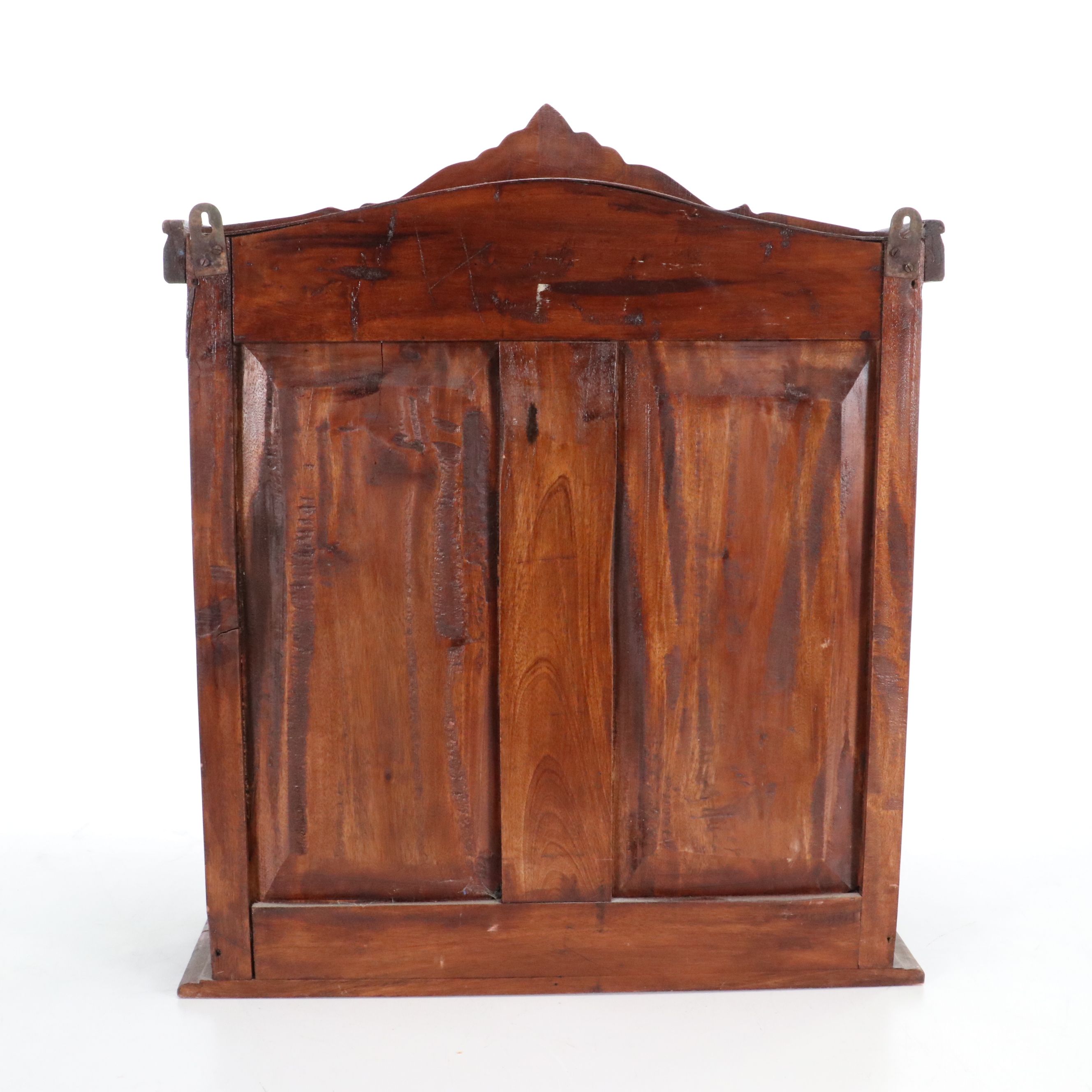 European Baroque Style Carved Wood Three-Shelf Wall Hanging Cabinet
