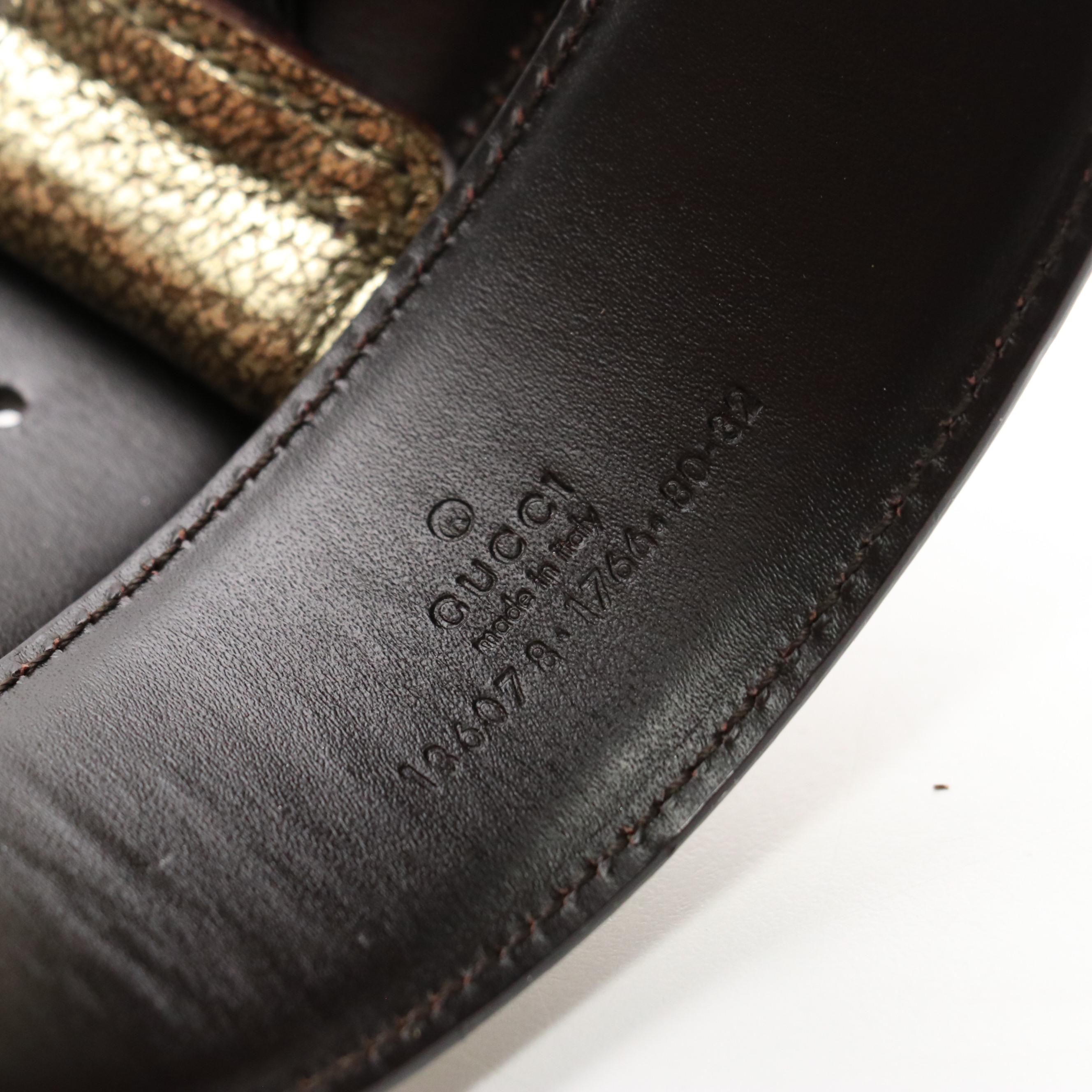 Gucci Gold-Tone Metal Bamboo Belt in Metallic Gold Leather