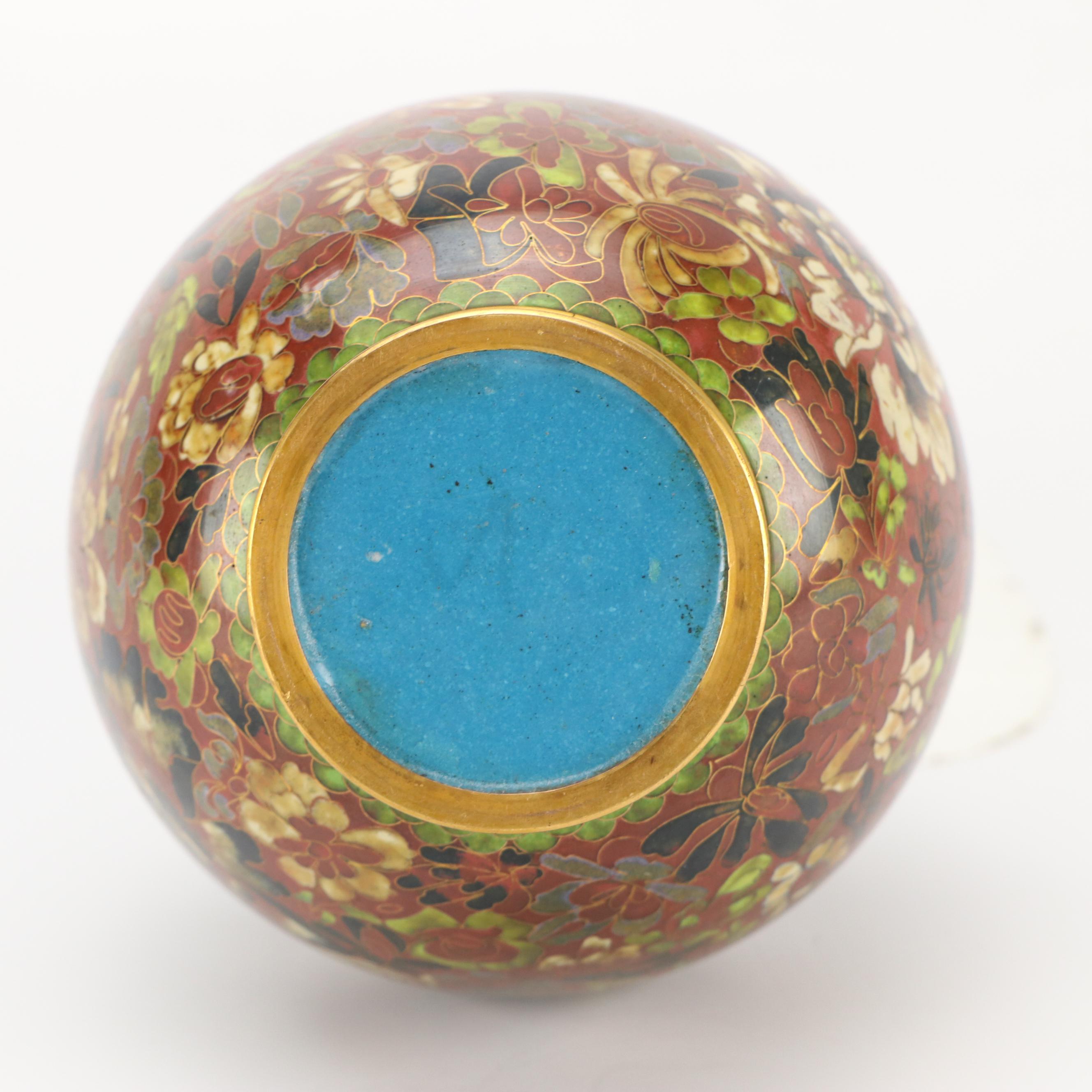 Gatco Brass Duck Bookends, Cloisonné Vase and Other Brass Décor