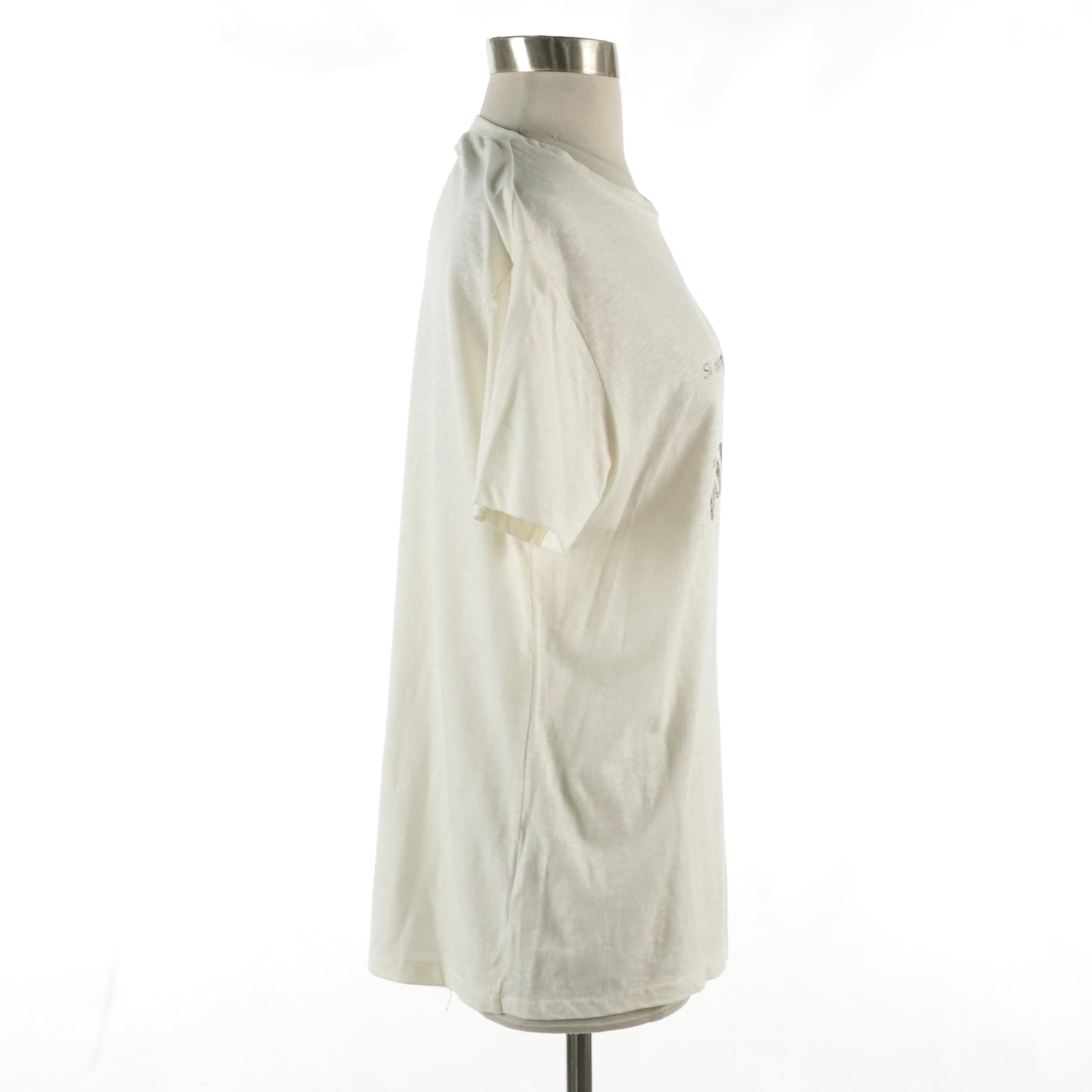 Christian Dior "L'Amour Surréalisme" T-Shirt in Lightweight Cotton/Linen Blend