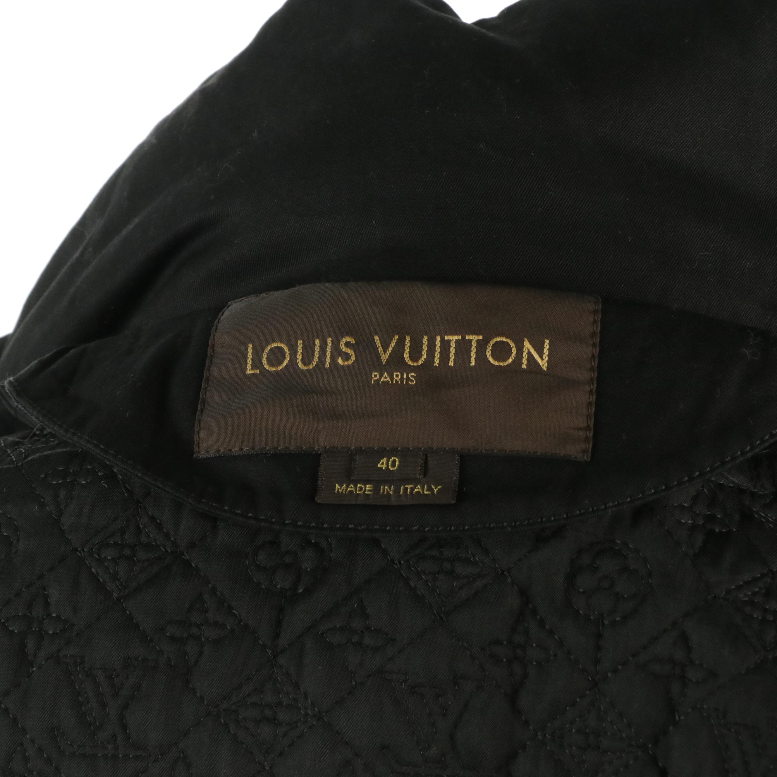 Louis Vuitton Jacket with Removable Quilted Monogram Lining & Fur Trimmed Hood