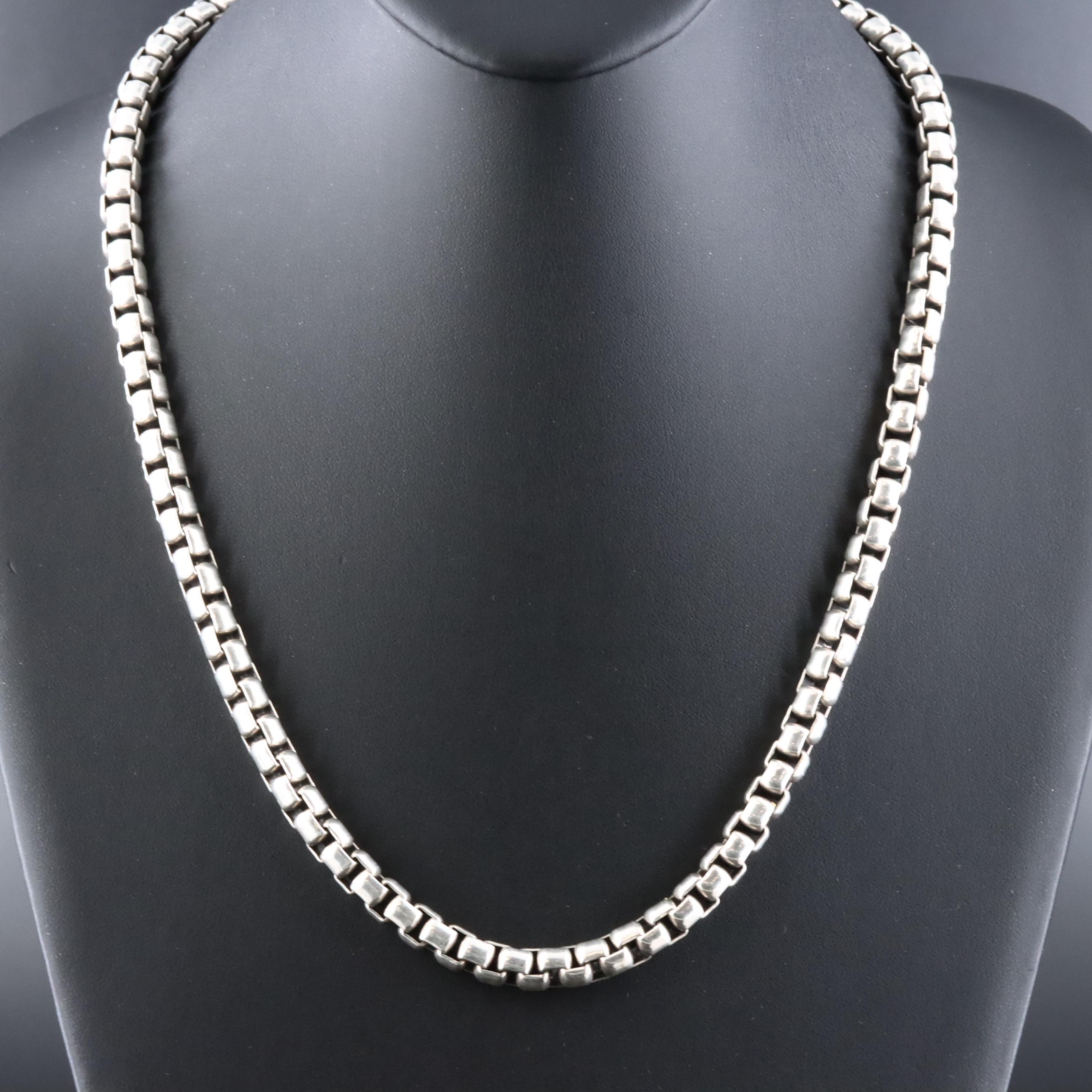 David Yurman Sterling Box Chain Necklace