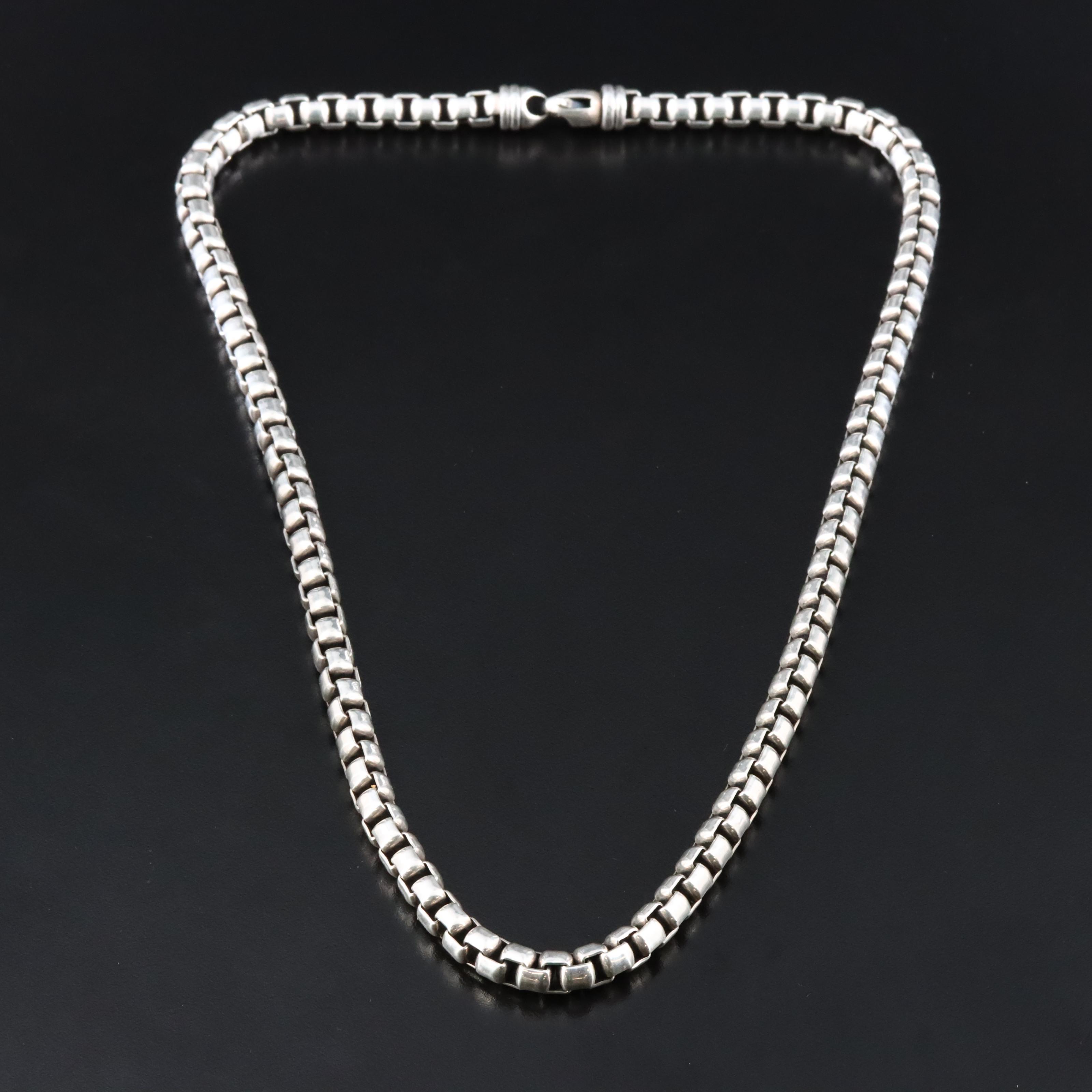 David Yurman Sterling Box Chain Necklace
