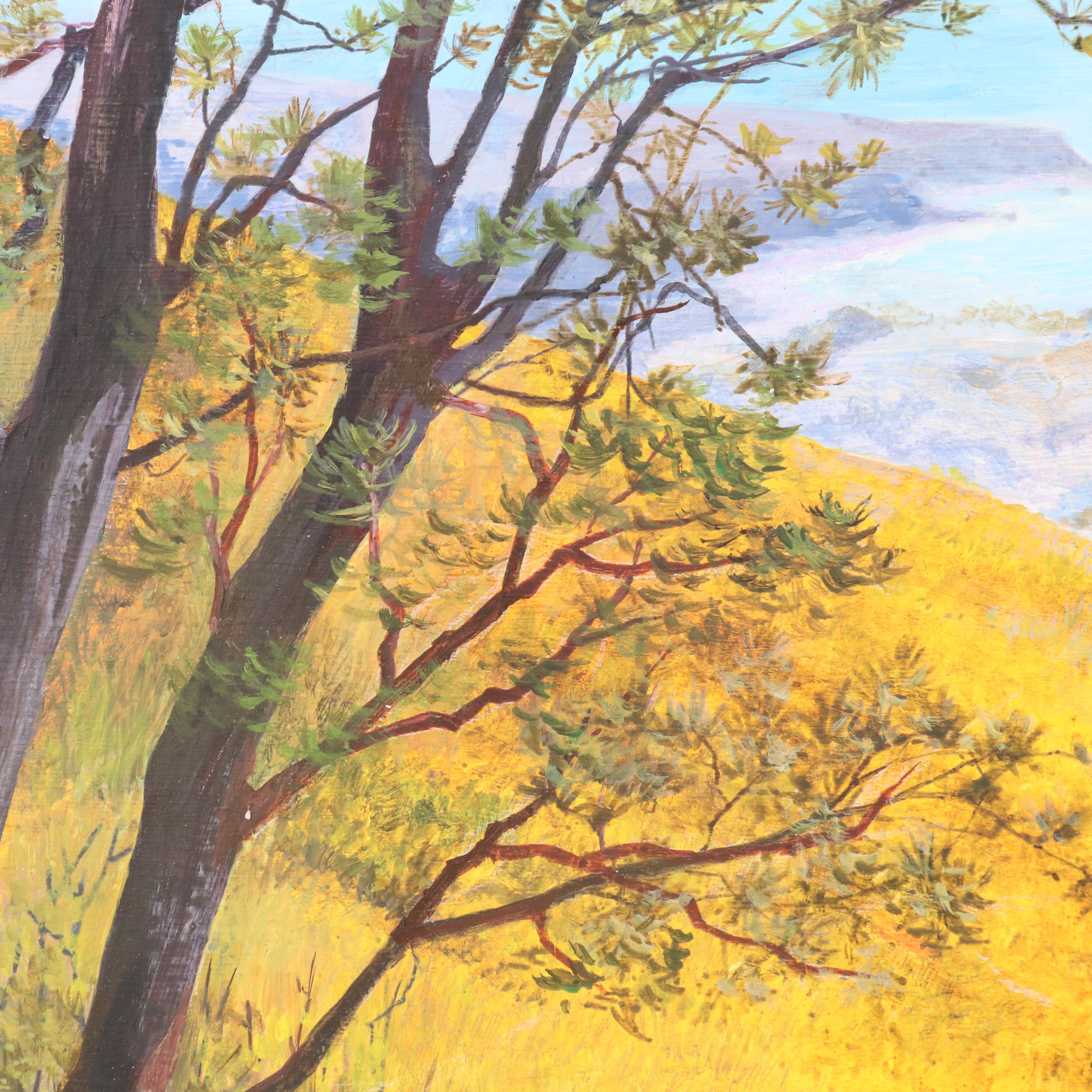 Oil Painting with Southwestern Coastline, Late 20th Century