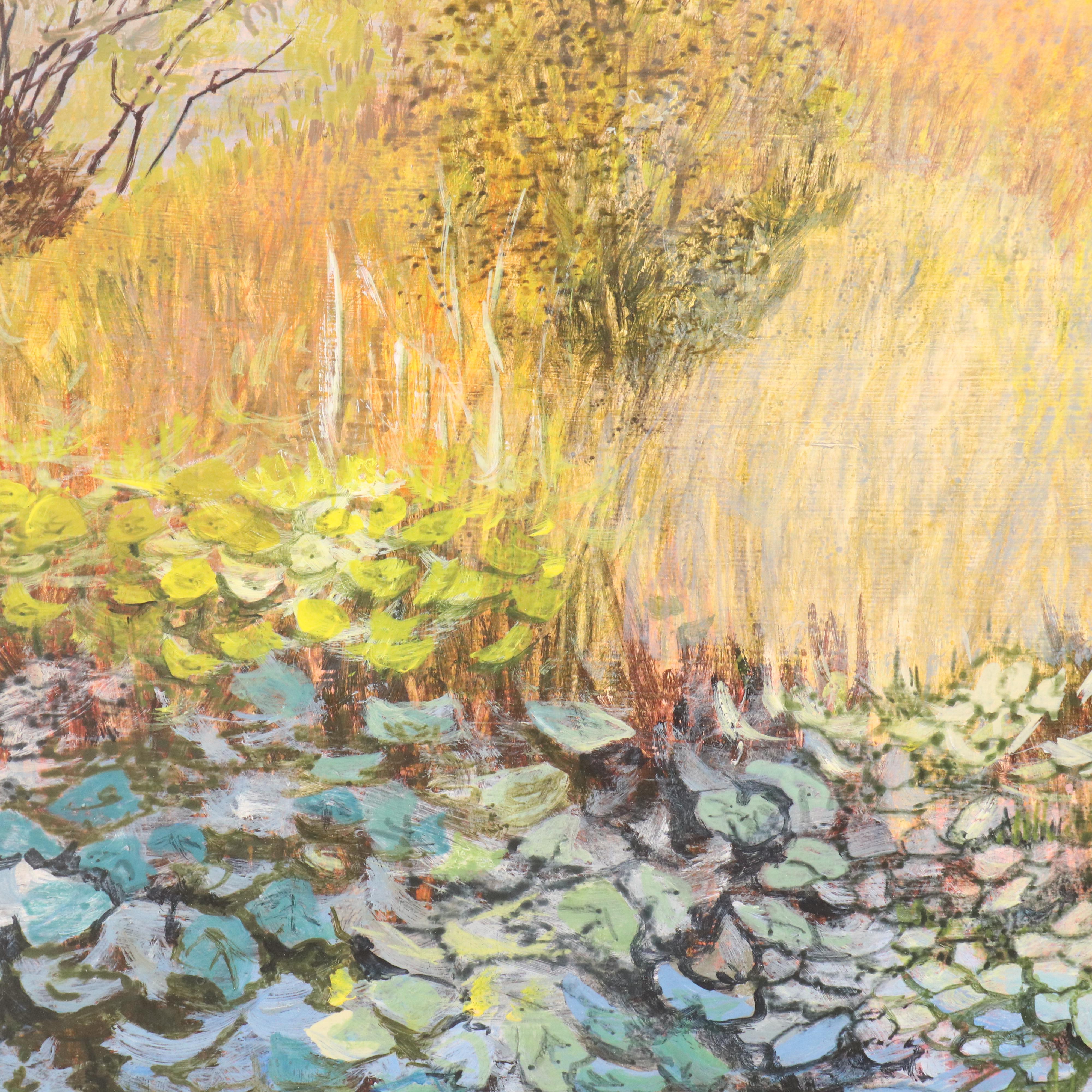 Oil Painting with Southwestern Coastline, Late 20th Century