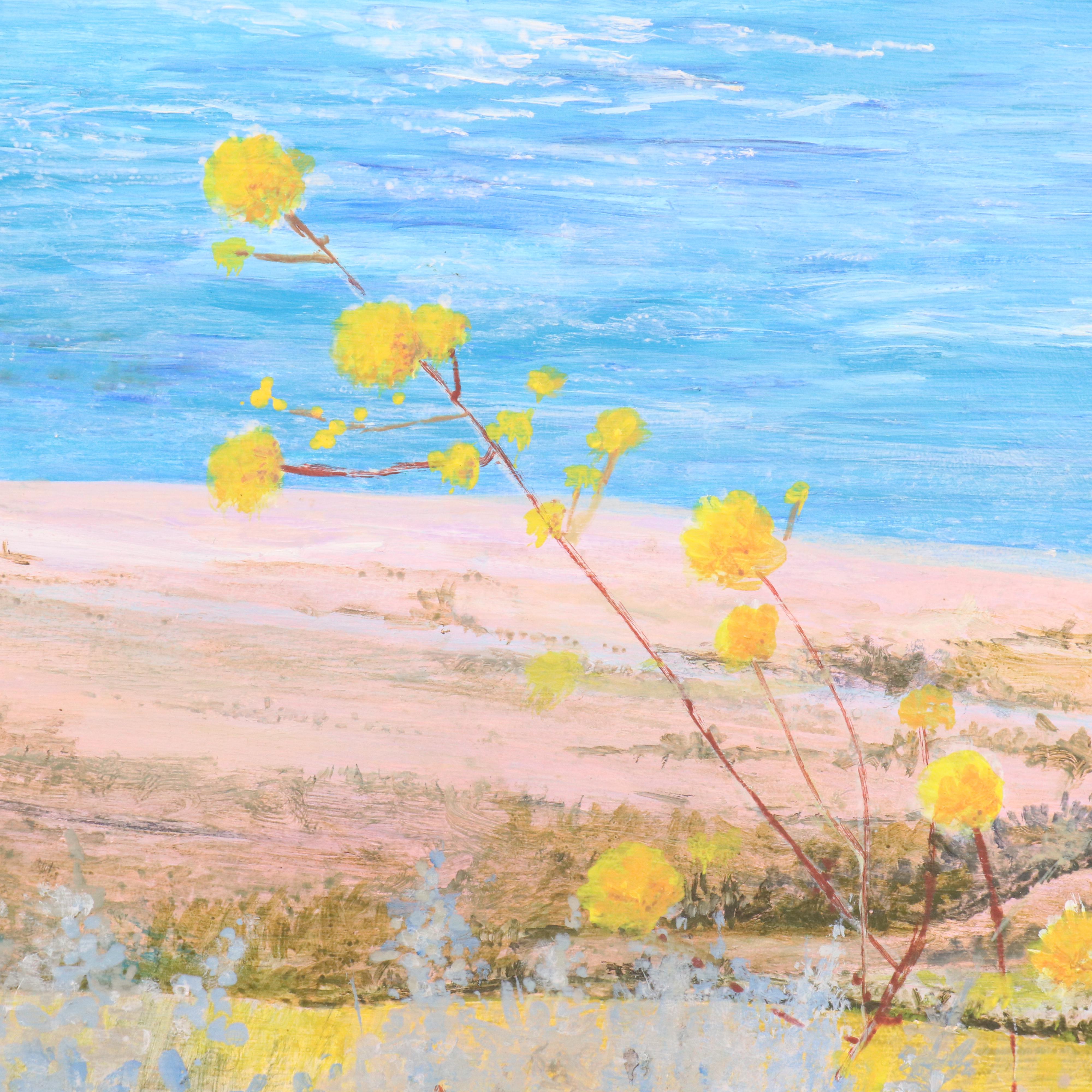 Oil Painting with Southwestern Coastline, Late 20th Century