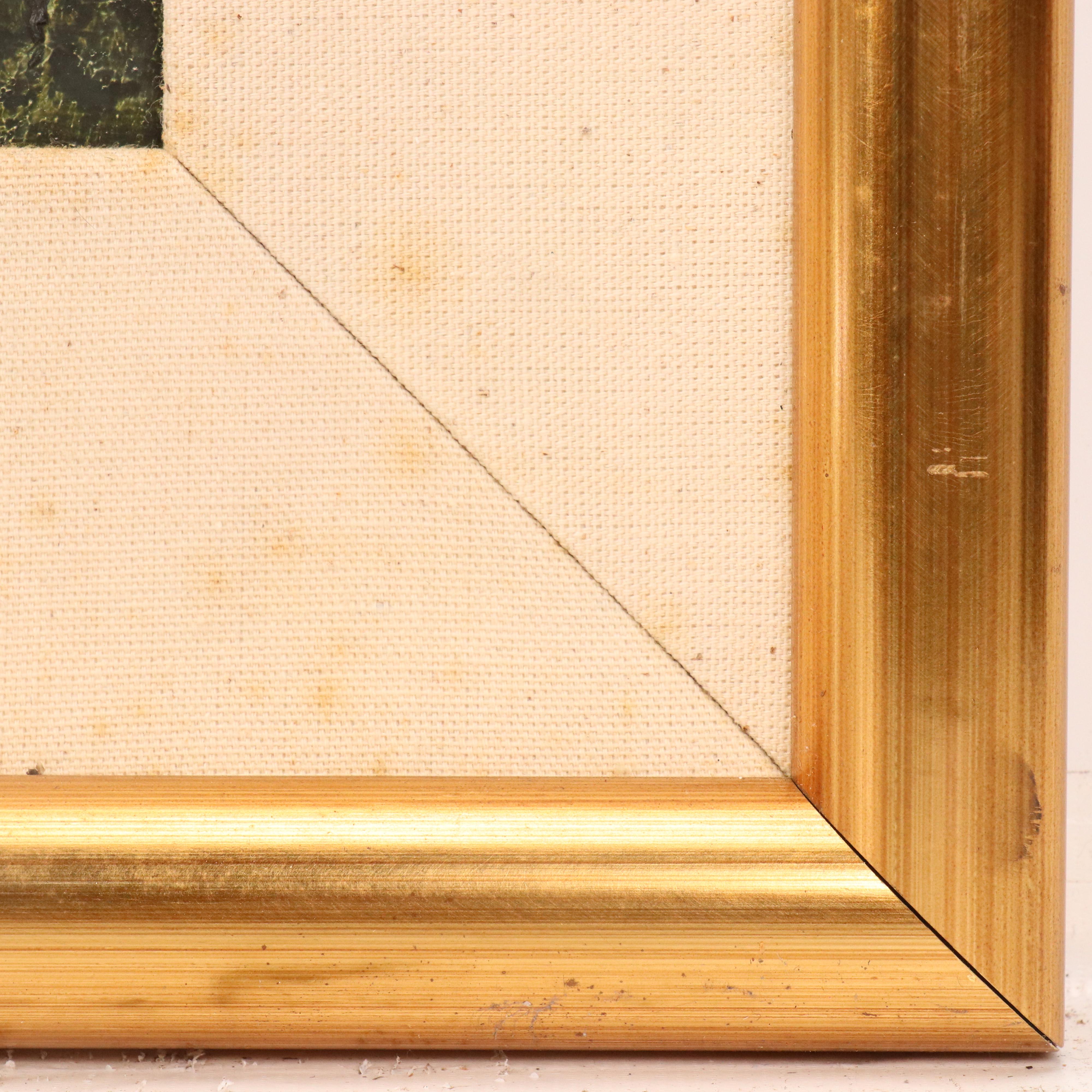 Oil Painting with Southwestern Coastline, Late 20th Century