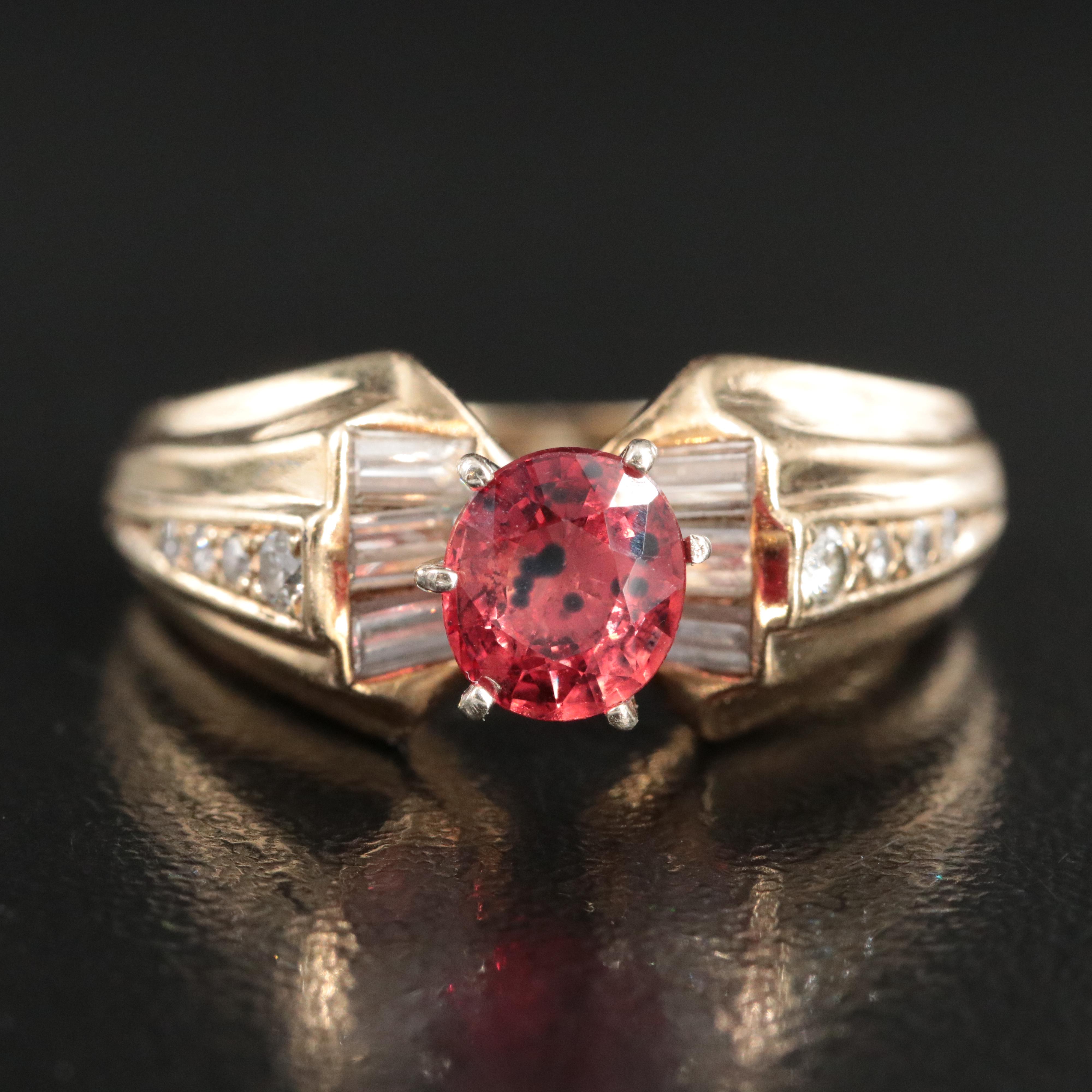 14K Sapphire and Diamond Ring