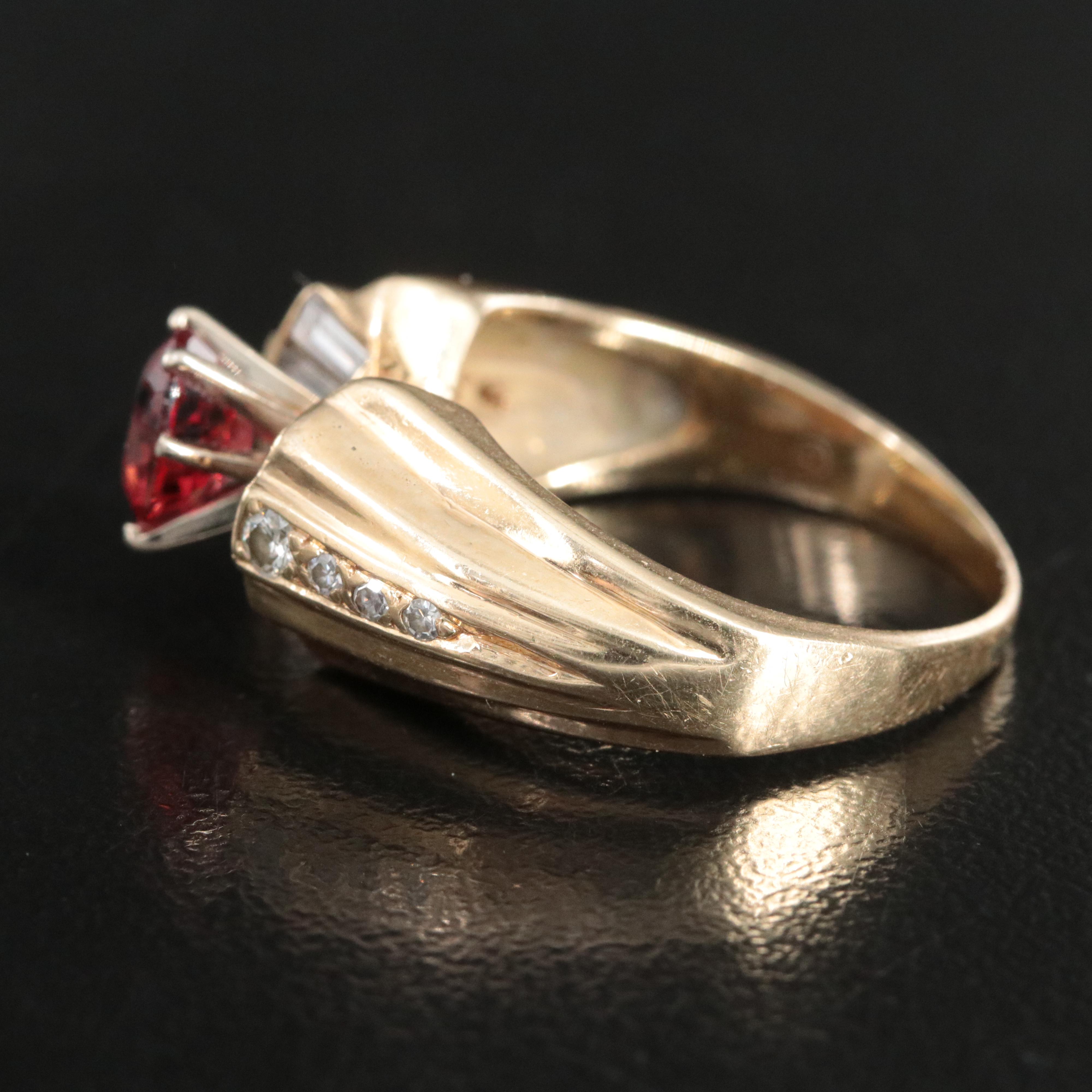 14K Sapphire and Diamond Ring