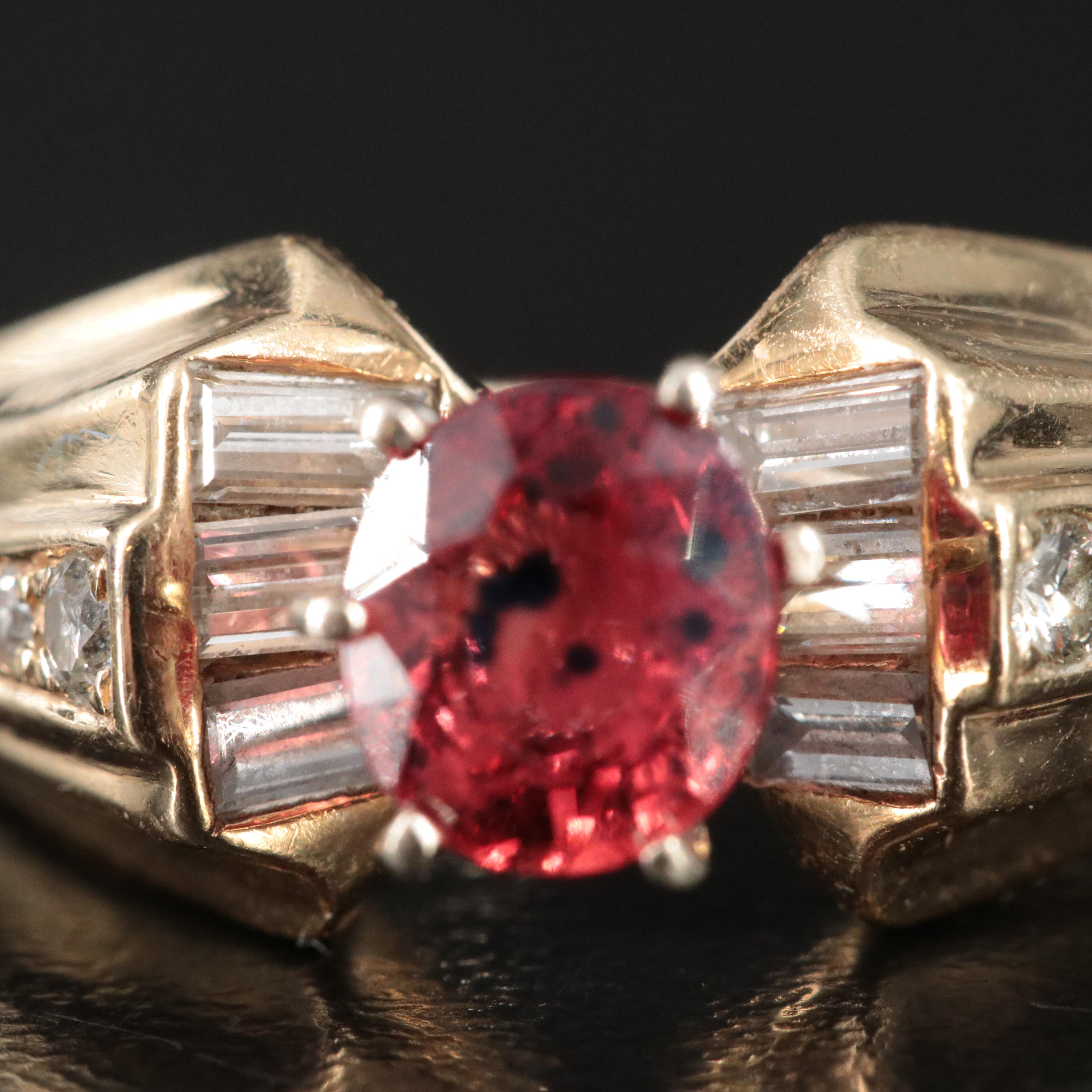 14K Sapphire and Diamond Ring