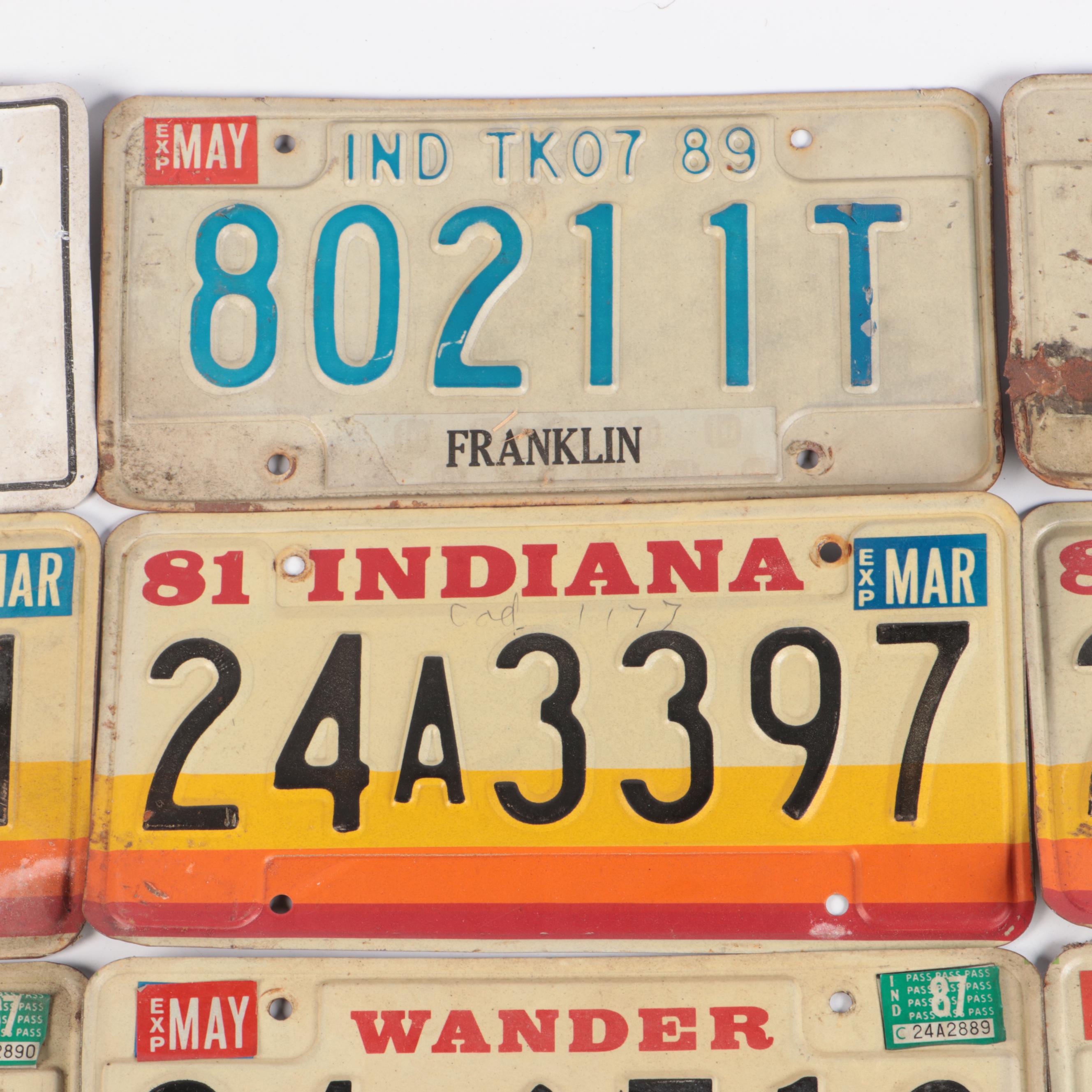Indiana and Sheriffs' Association Member License Plates, Late 20th Century
