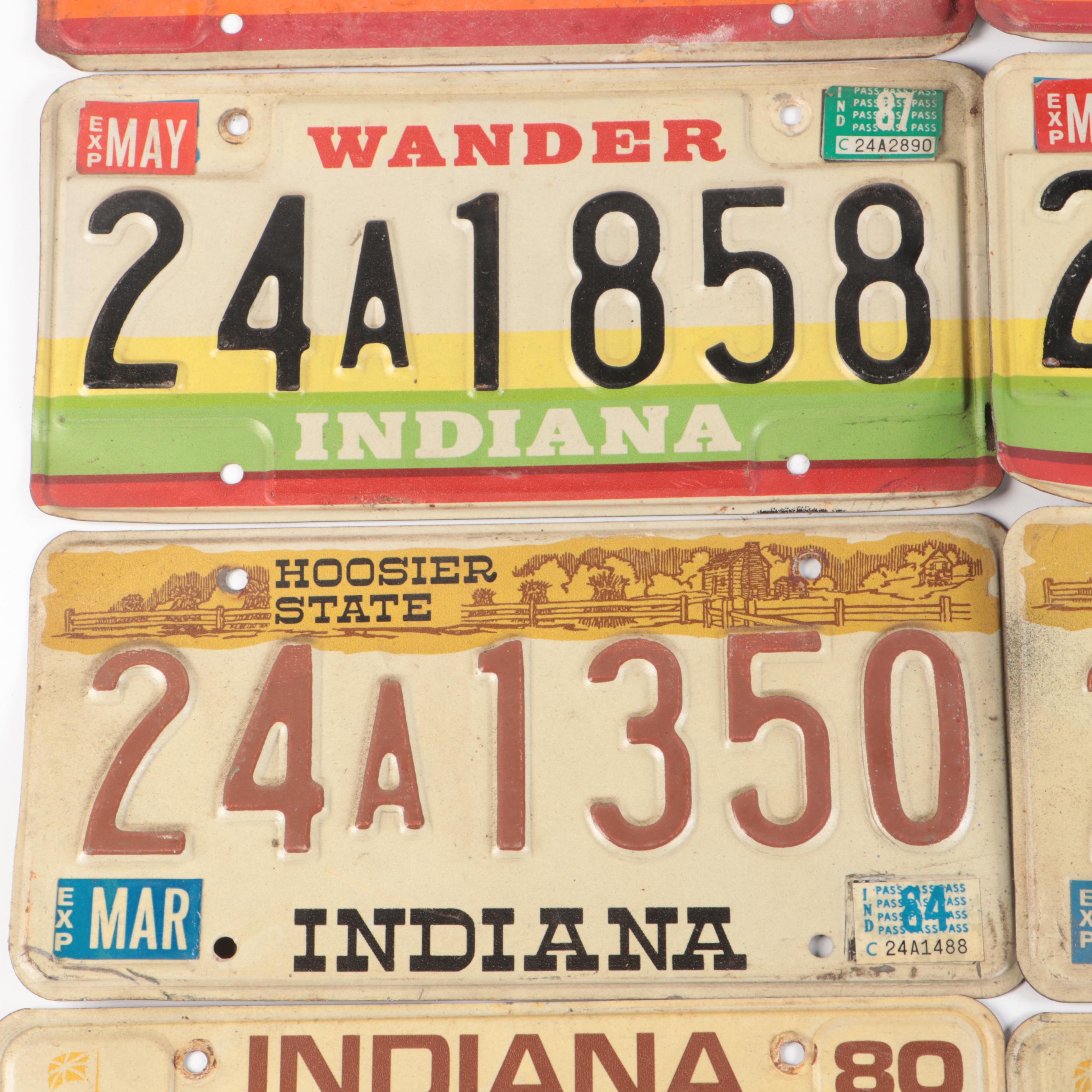 Indiana and Sheriffs' Association Member License Plates, Late 20th Century