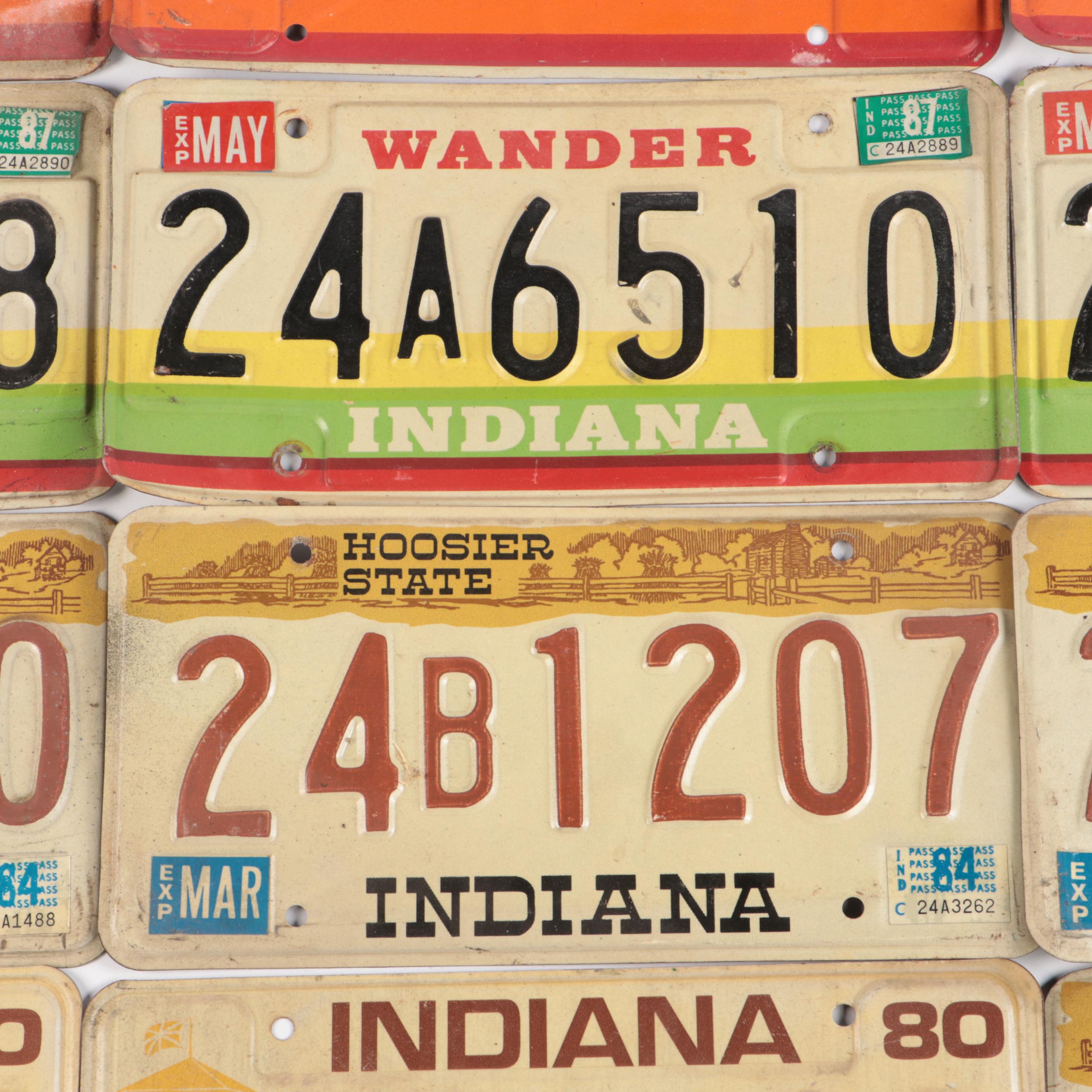 Indiana and Sheriffs' Association Member License Plates, Late 20th Century
