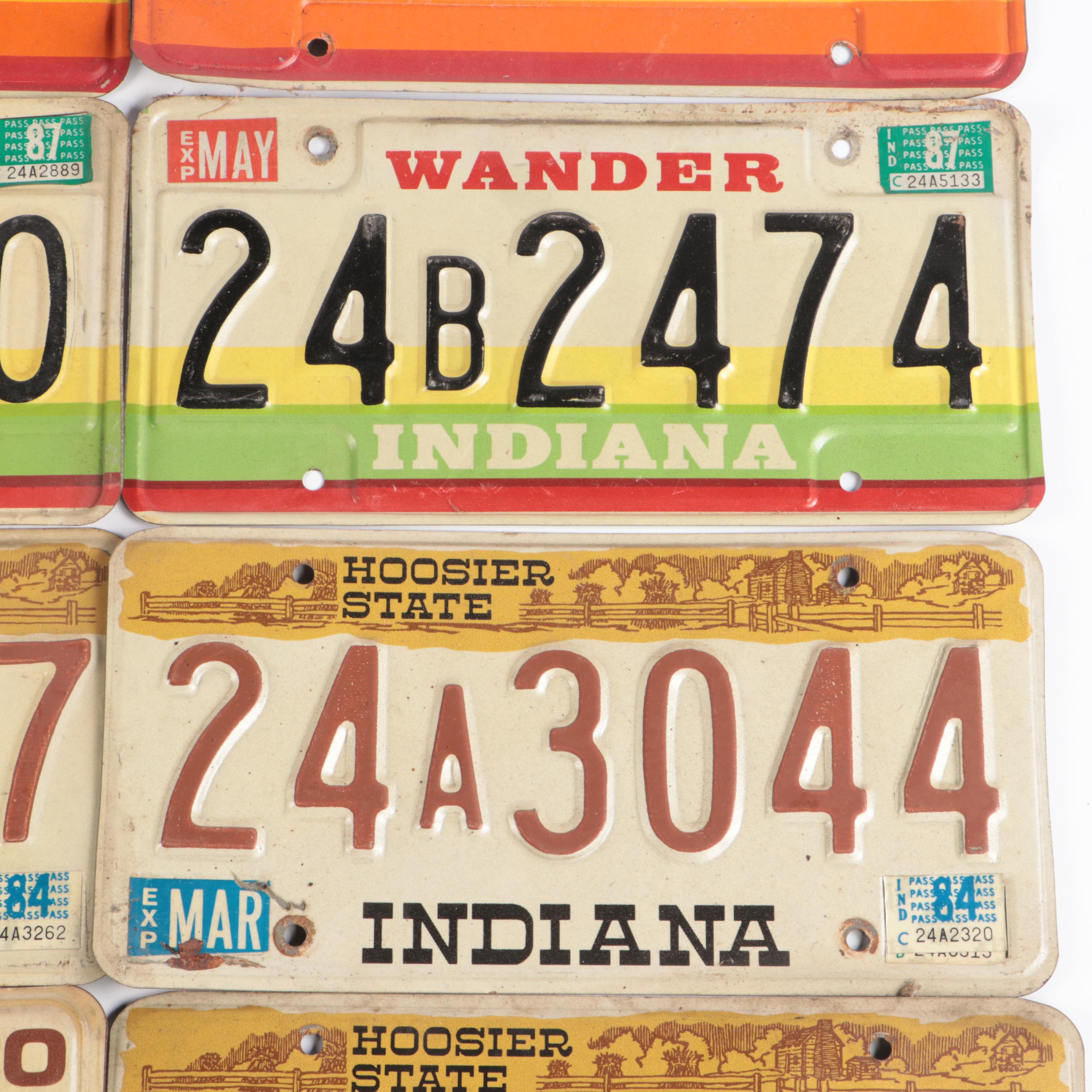 Indiana and Sheriffs' Association Member License Plates, Late 20th Century