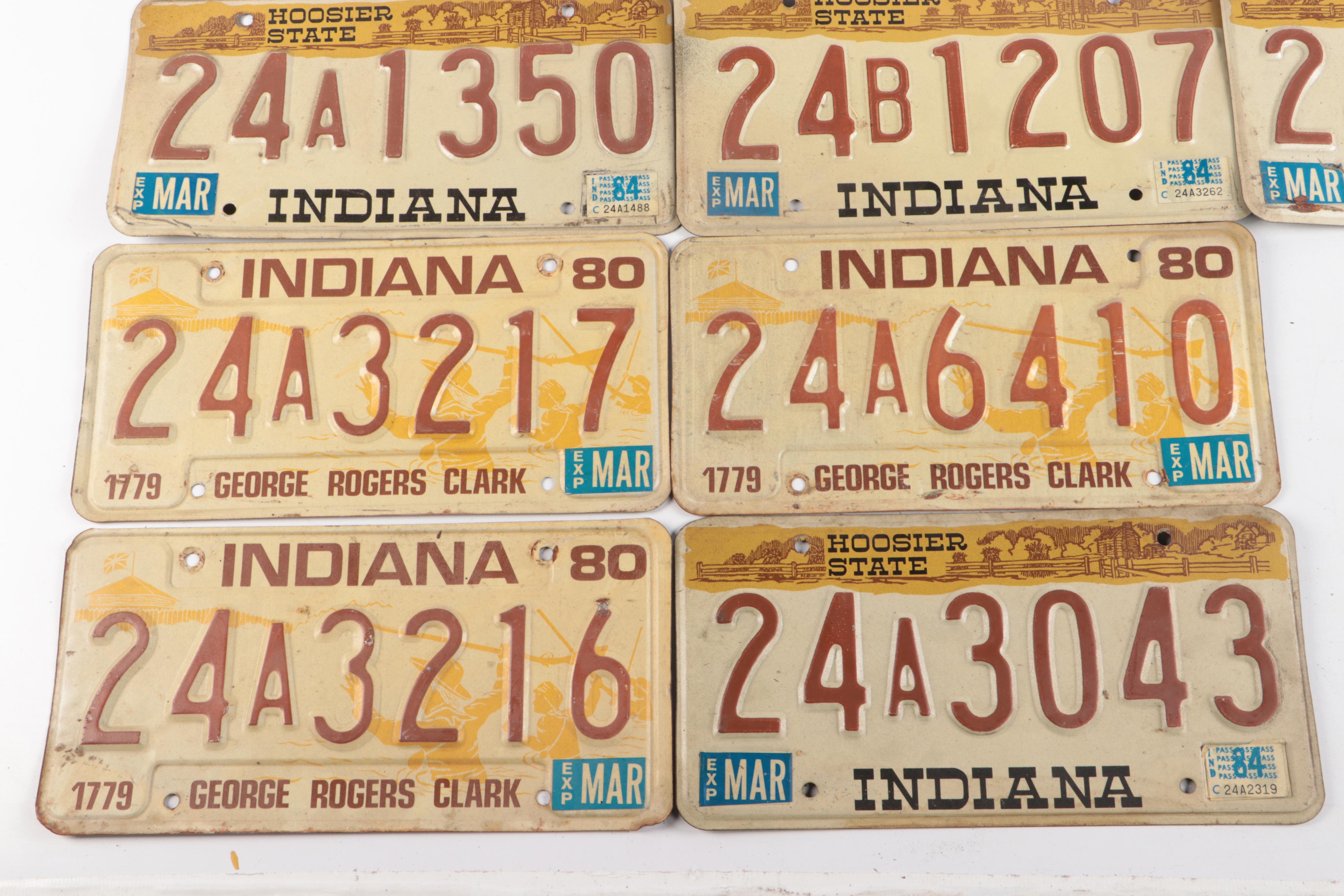 Indiana and Sheriffs' Association Member License Plates, Late 20th Century