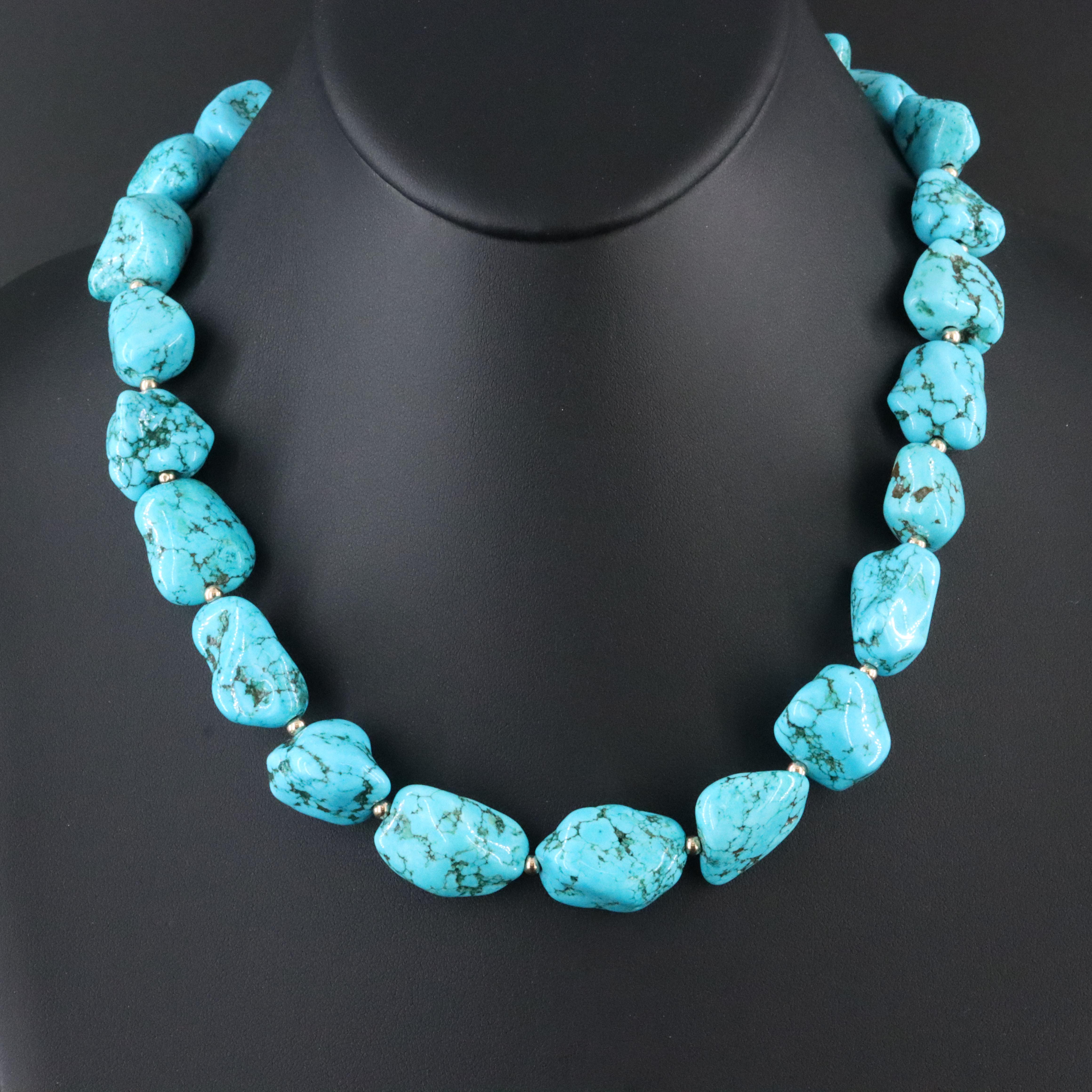 14K Magnesite Necklace