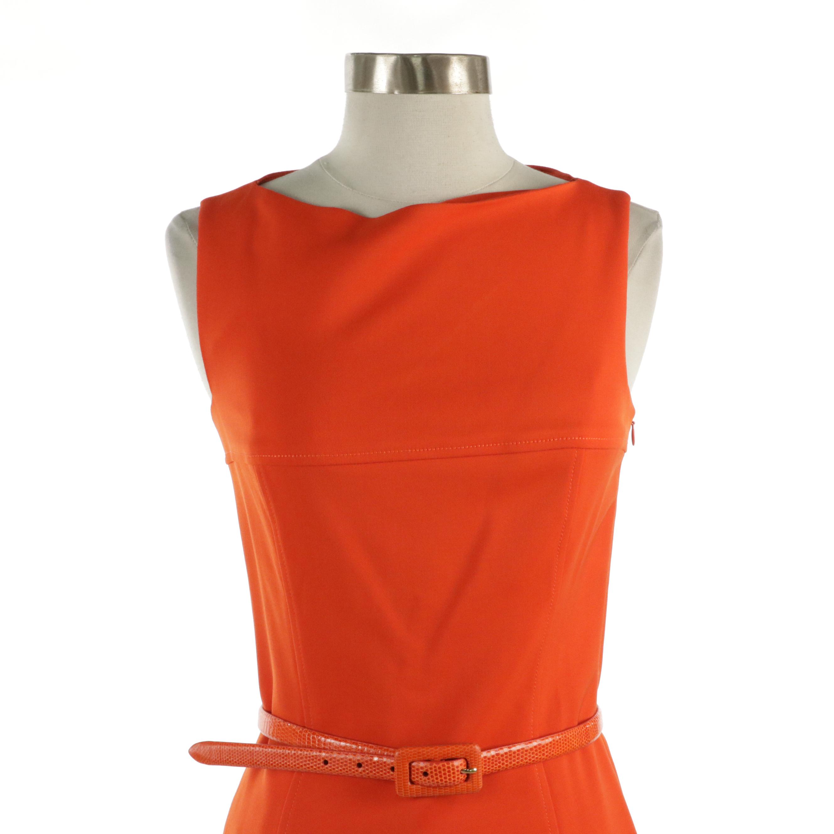 Ralph Lauren Linen Cropped Jacket, Wool Blend Sleeveless Cocktail Dress & Belt