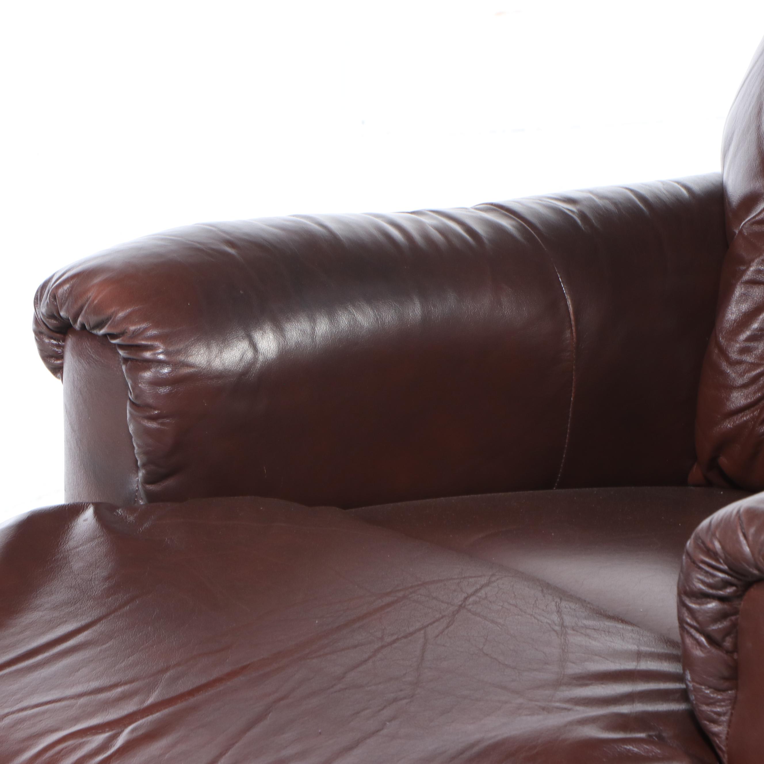 Brown Faux Leather Recliner