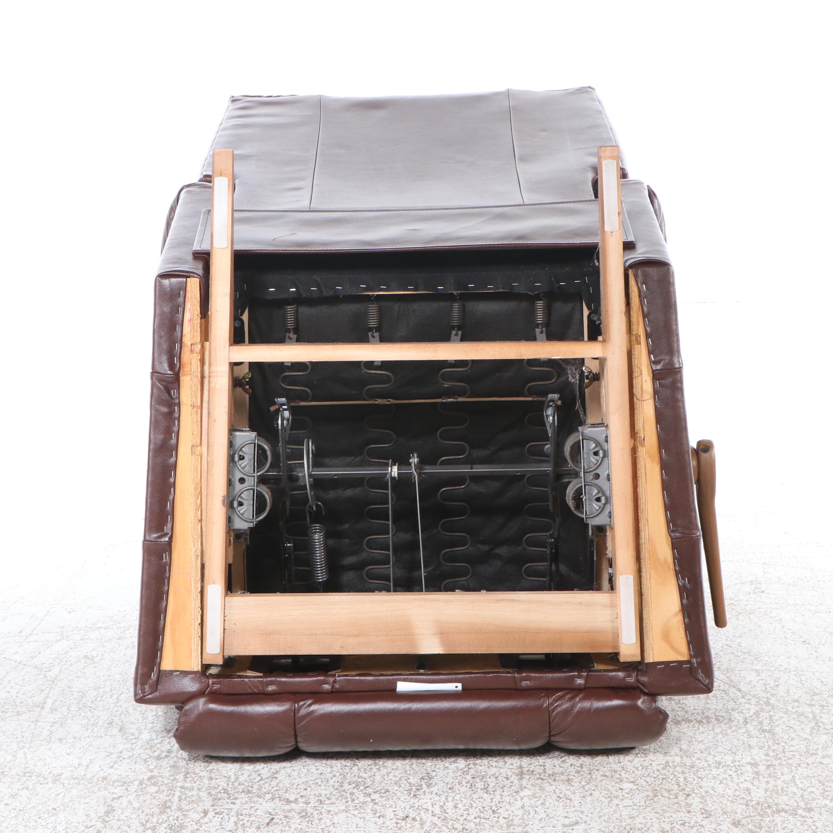 Brown Faux Leather Recliner