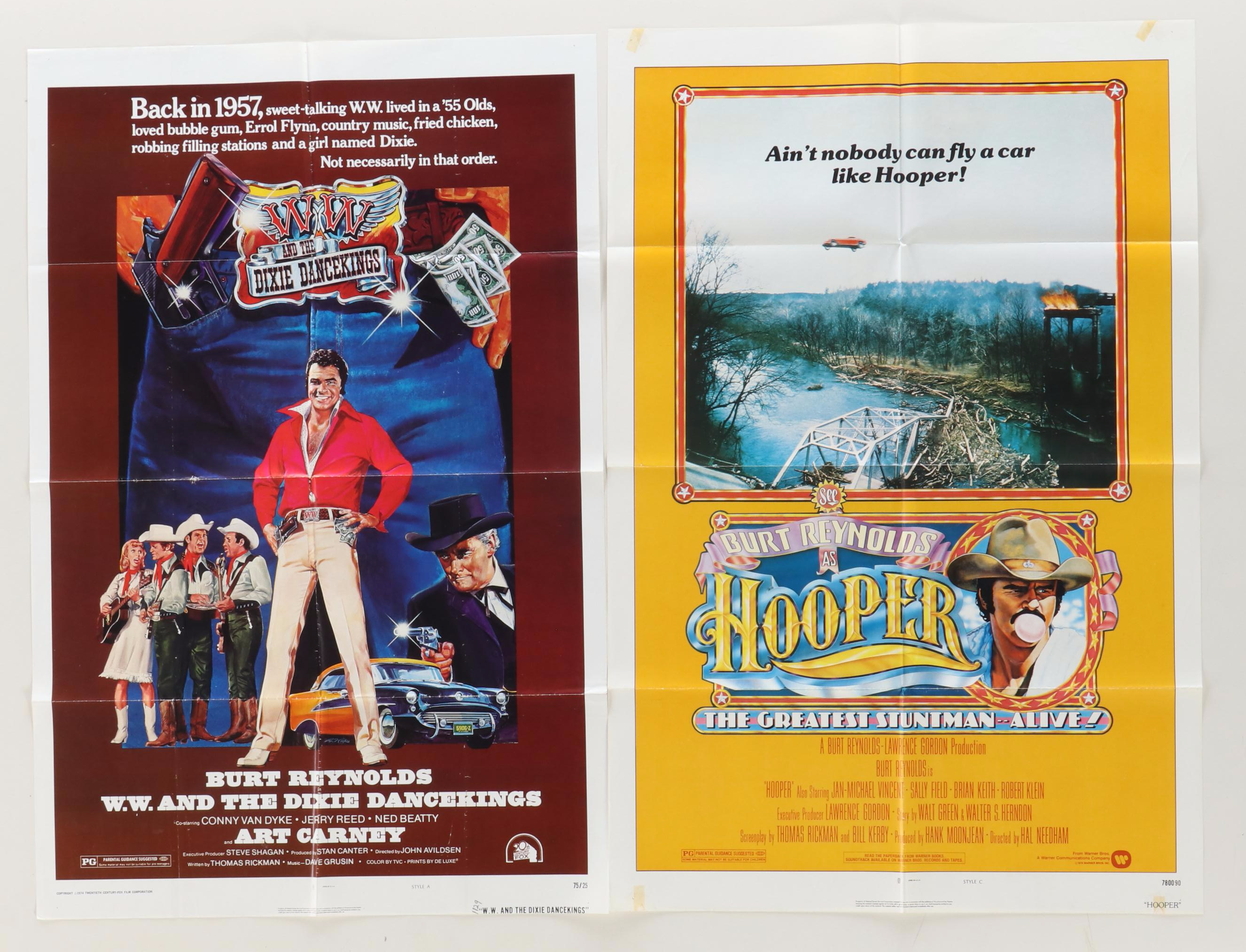 Set of Burt Reynolds Movie Posters Including "The Cannonball Run," 1981