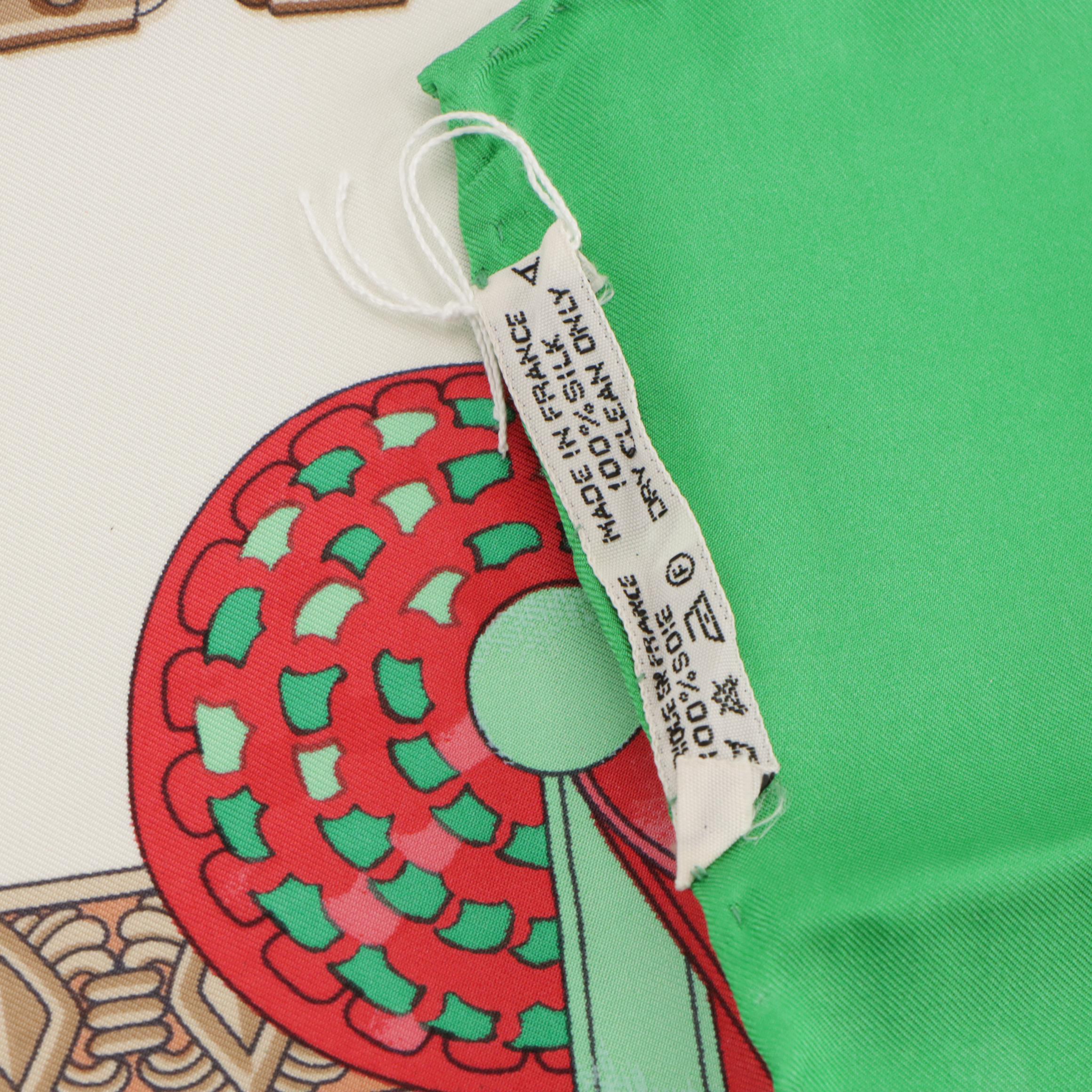 Hermès "Les Rubans Du Cheval" Silk Twill Scarf 90