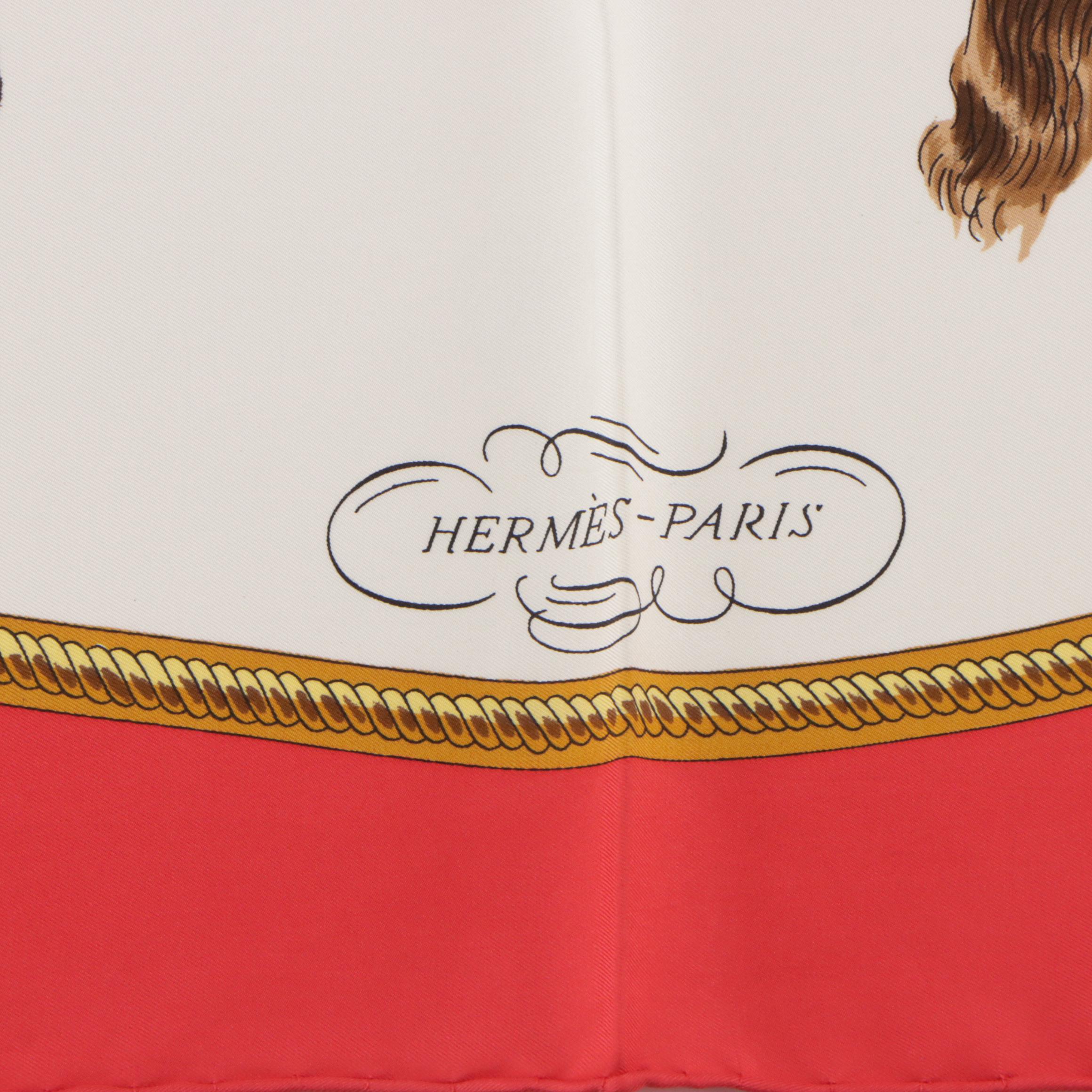 Hermès "Reprise" Silk Twill Scarf 90