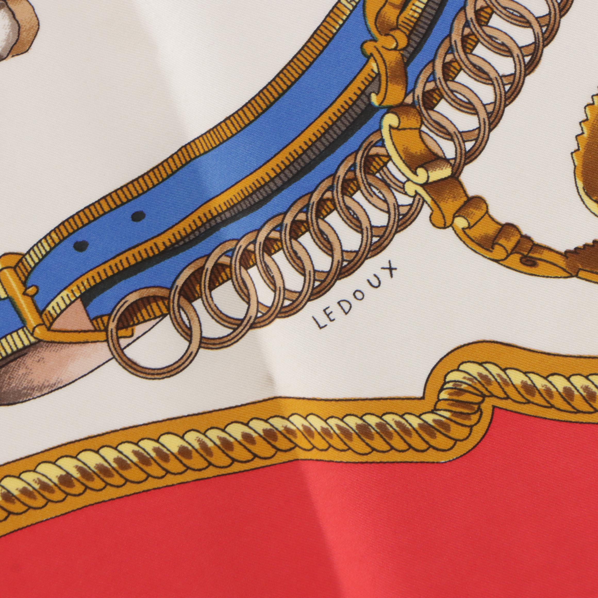 Hermès "Reprise" Silk Twill Scarf 90