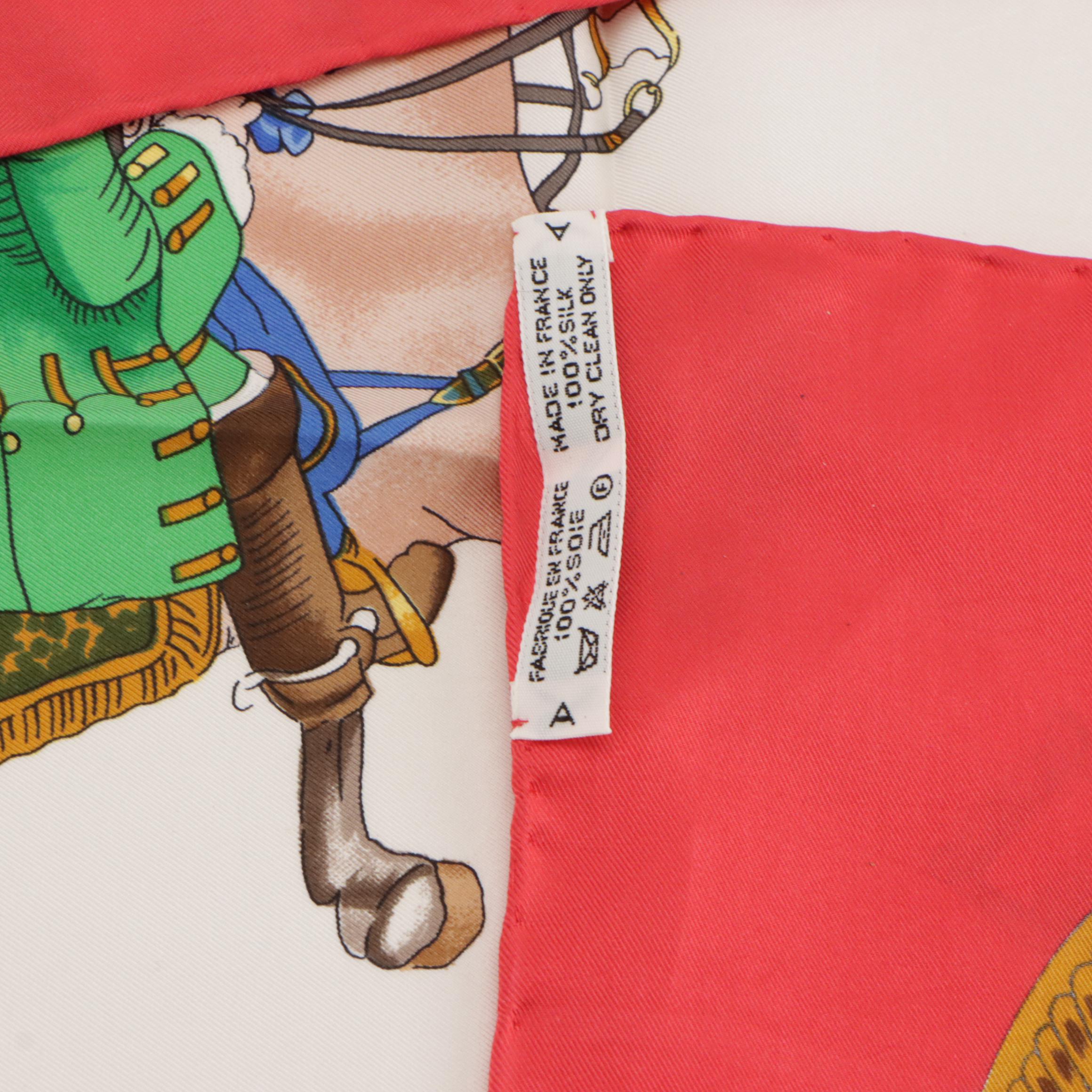 Hermès "Reprise" Silk Twill Scarf 90