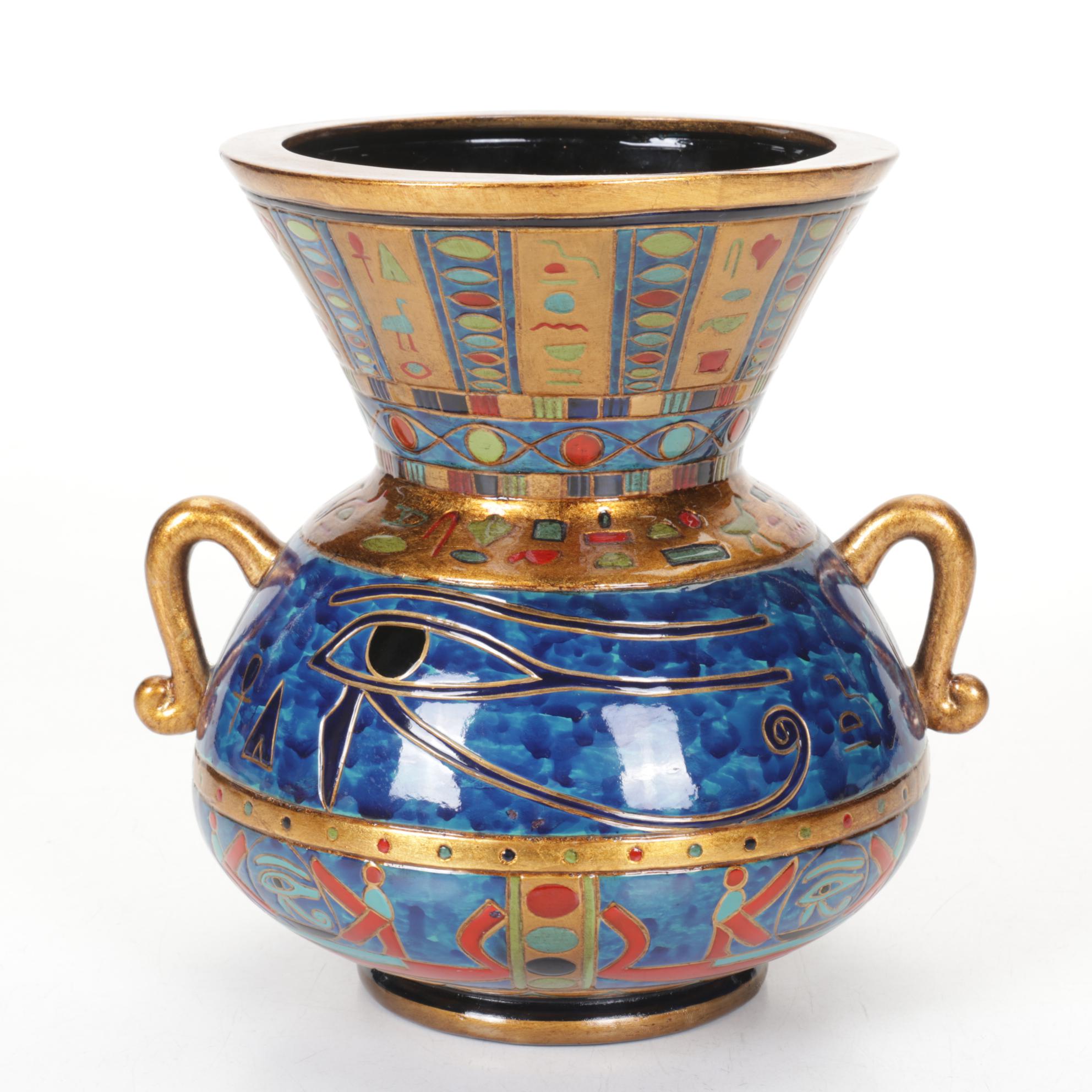 Veronese Egyptian Style Summit Collection "Eye of Horus" Vase, 2002