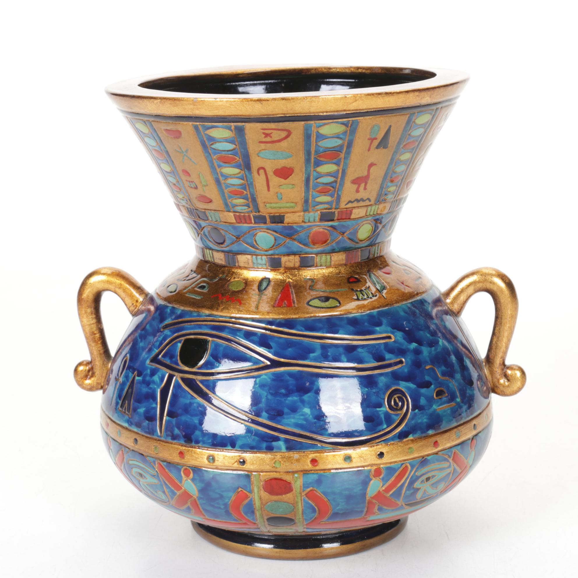 Veronese Egyptian Style Summit Collection "Eye of Horus" Vase, 2002