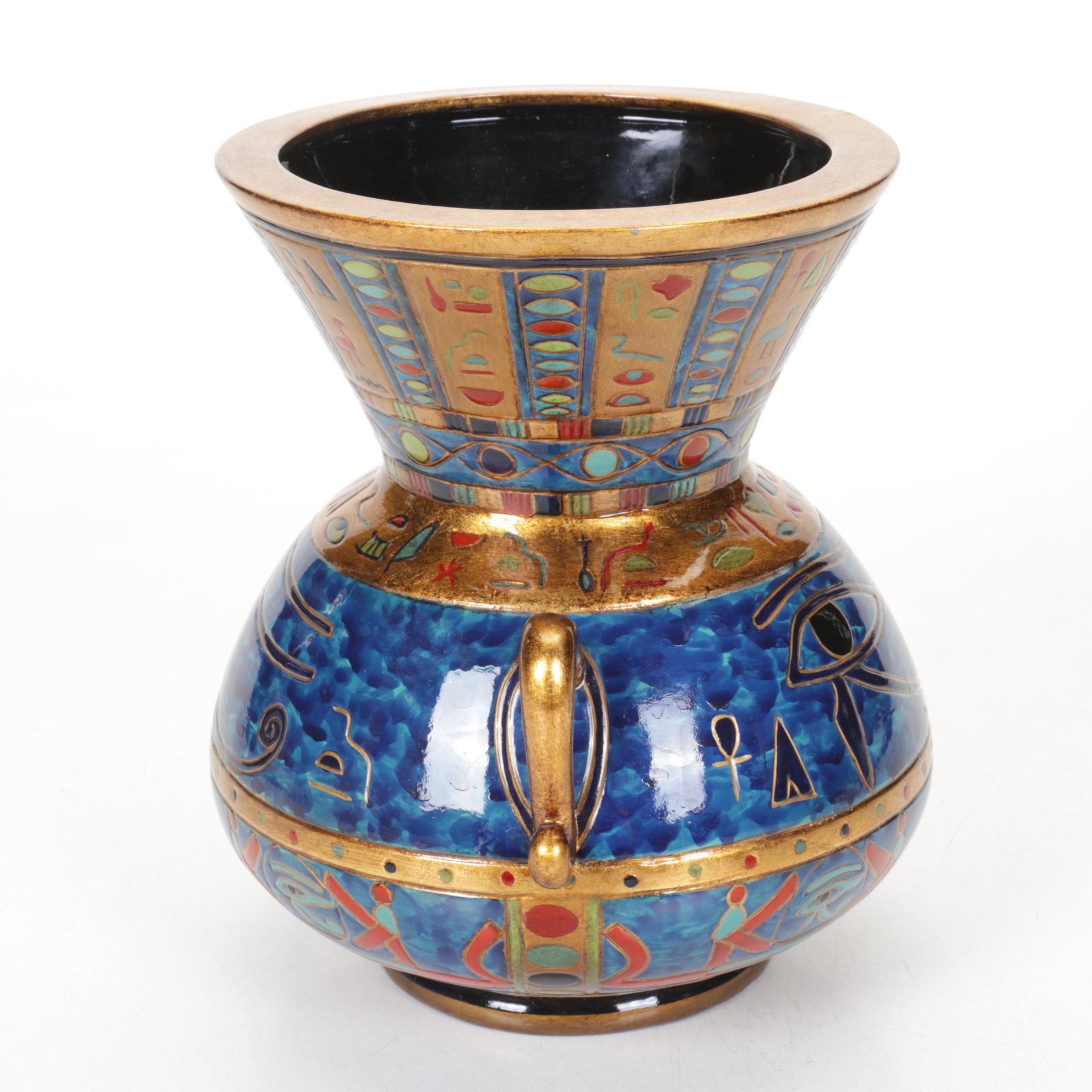 Veronese Egyptian Style Summit Collection "Eye of Horus" Vase, 2002