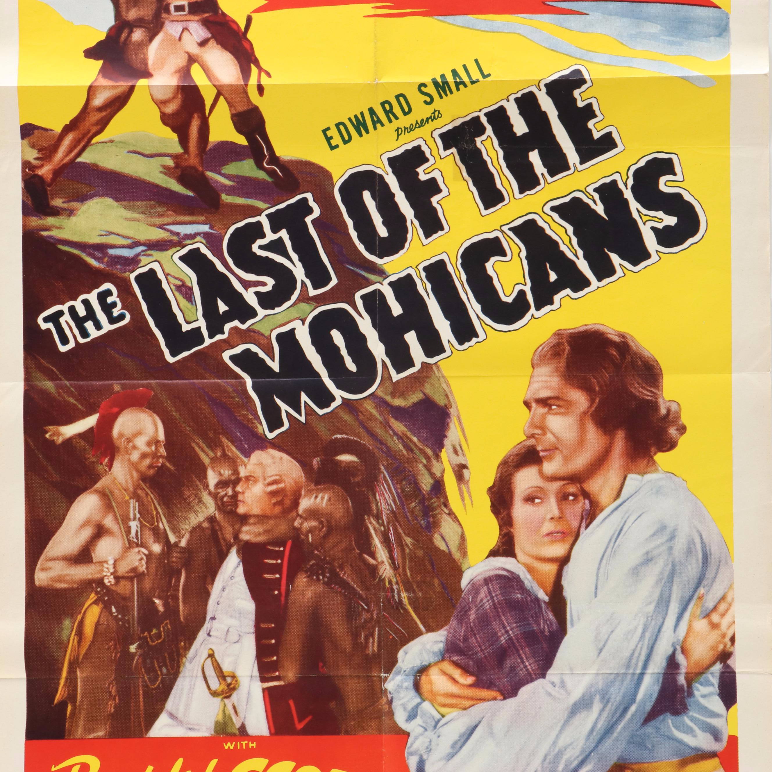 Movie Poster for "The Last of the Mohicans," Circa 1936