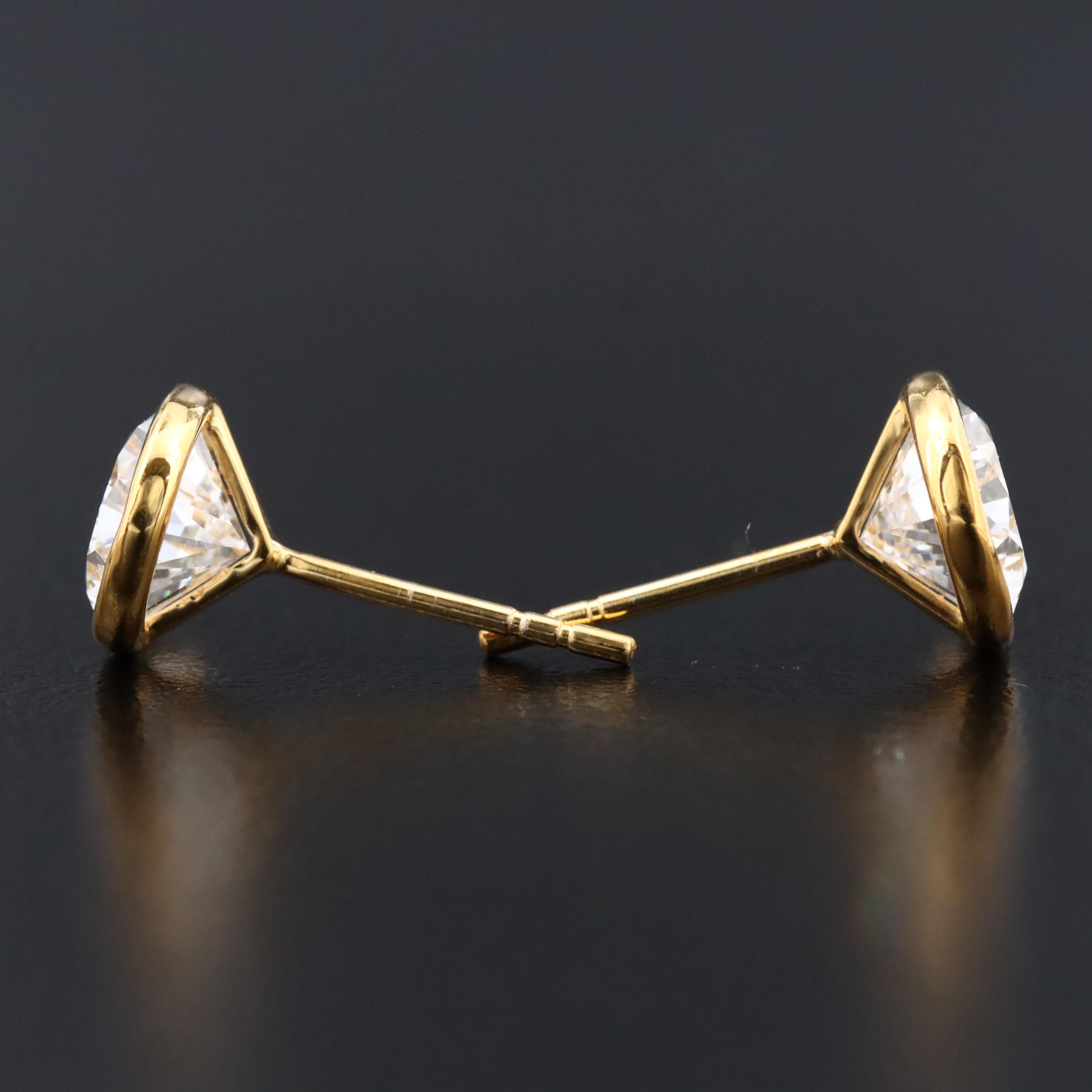 14K 4.10 CTW Lab Grown Diamond Stud Earrings with IGI Reports