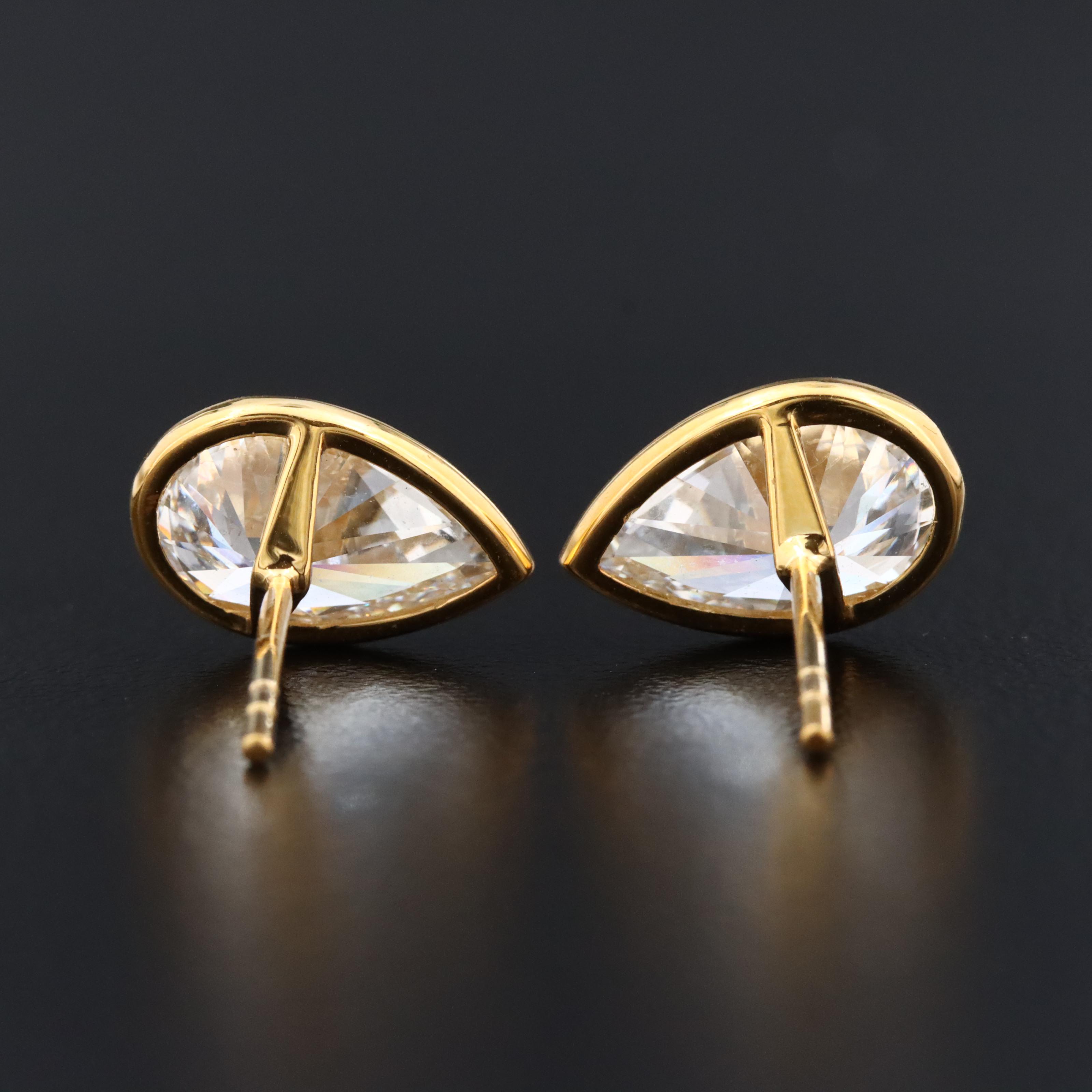 14K 4.10 CTW Lab Grown Diamond Stud Earrings with IGI Reports