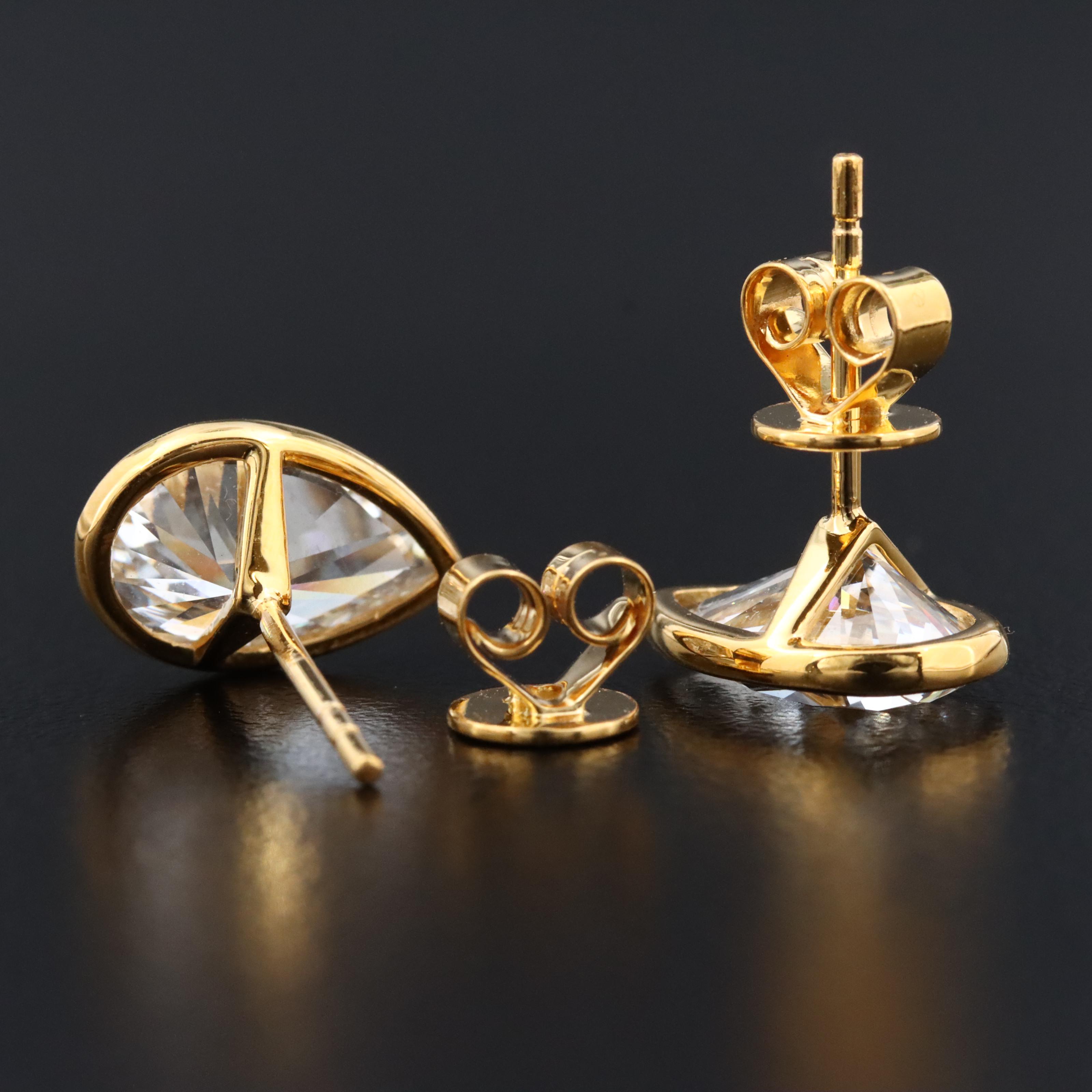 14K 4.10 CTW Lab Grown Diamond Stud Earrings with IGI Reports