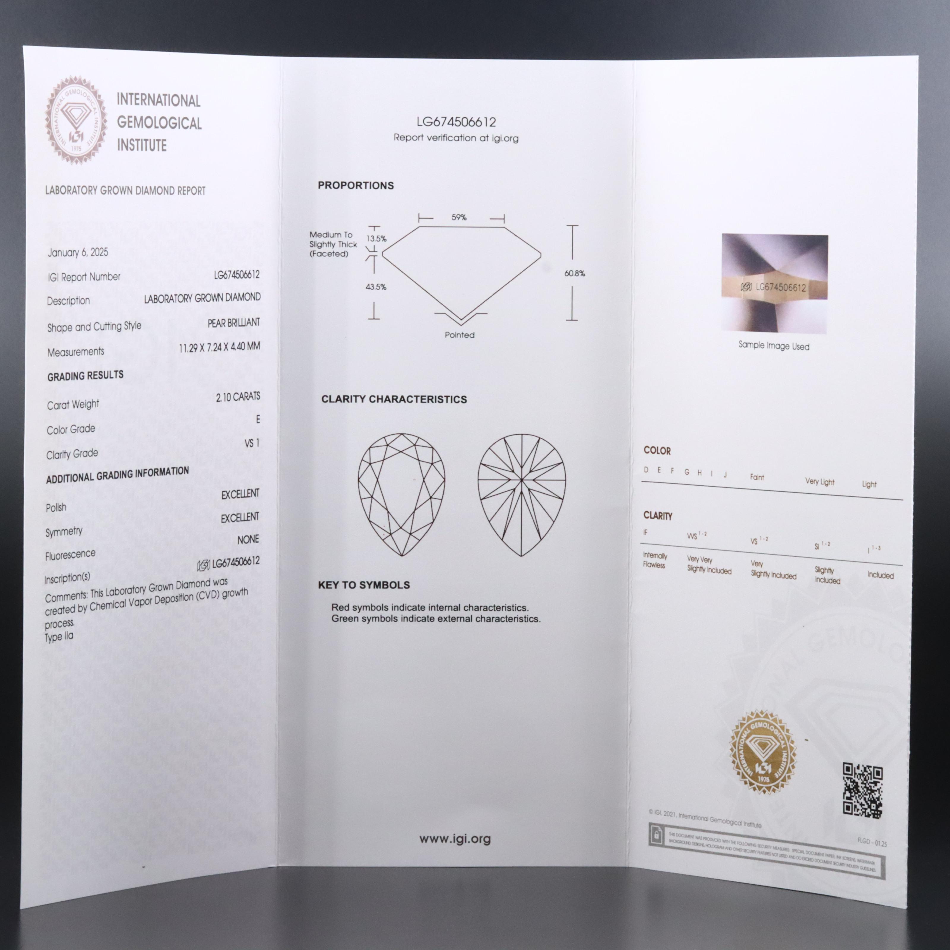 14K 4.10 CTW Lab Grown Diamond Stud Earrings with IGI Reports