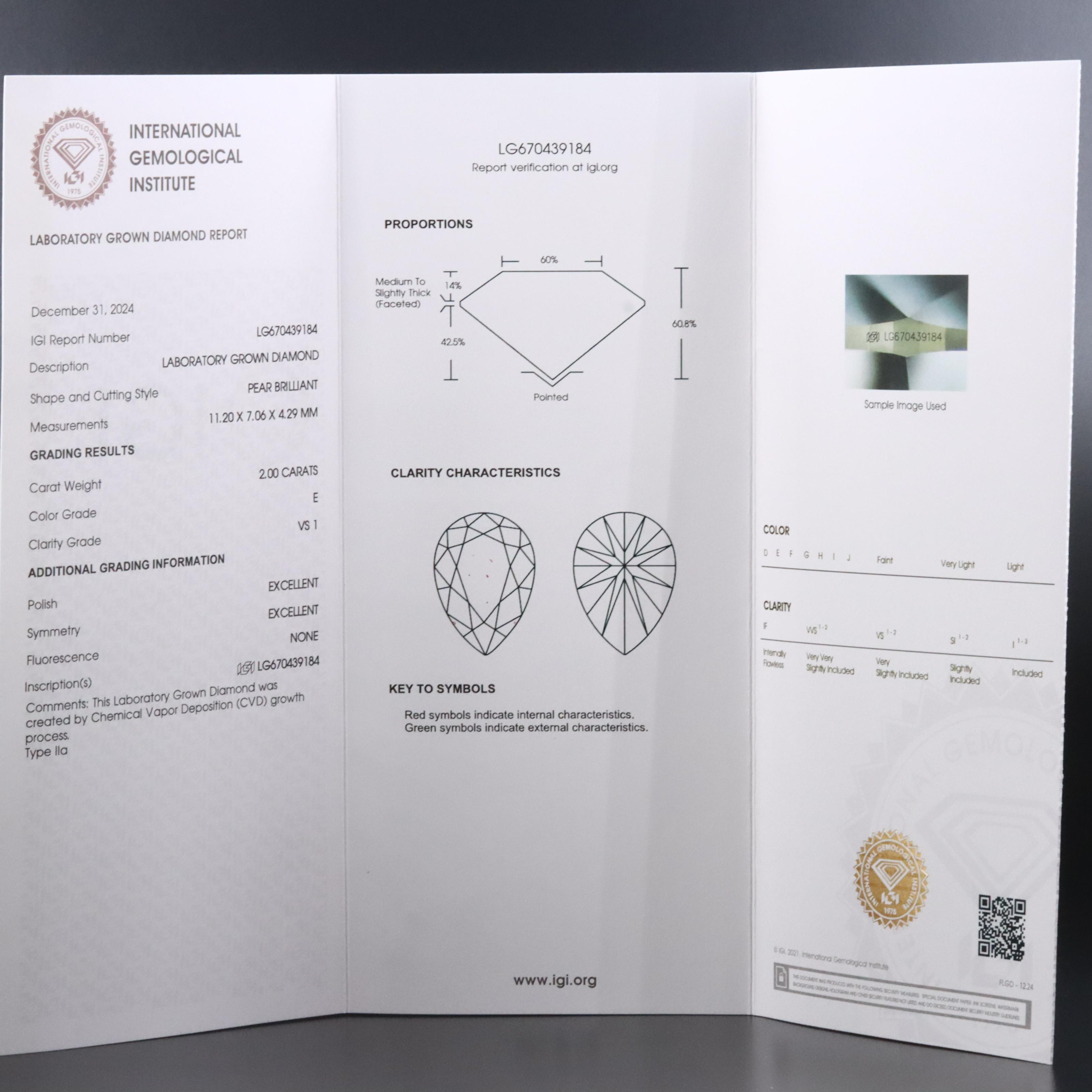 14K 4.10 CTW Lab Grown Diamond Stud Earrings with IGI Reports