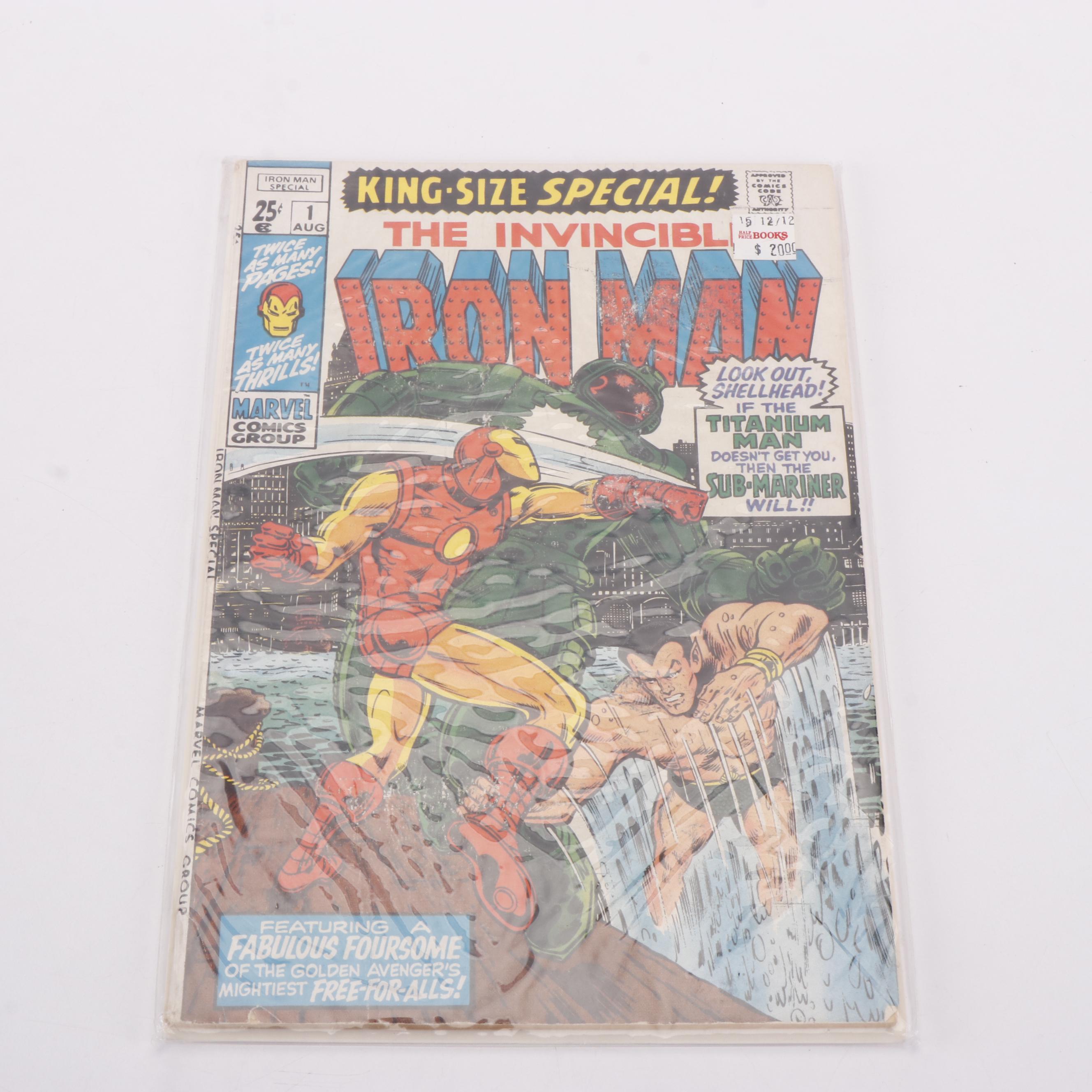 Bronze Age Comic Books Featuring "Iron Man" King Size Special Issue #1 and More