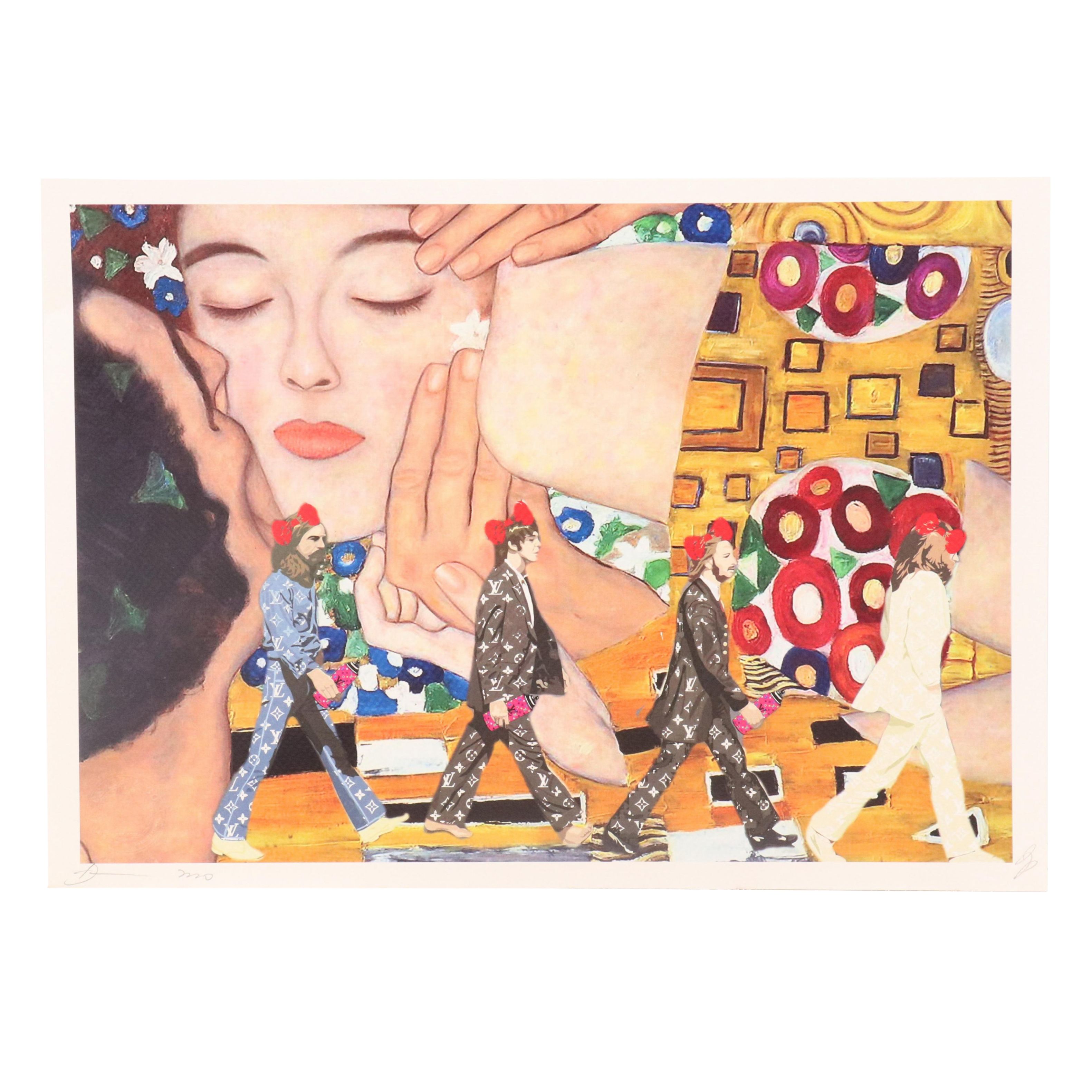 Death NYC Pop Art Graphic Print The Beatles x "The Kiss" x LV, 2020
