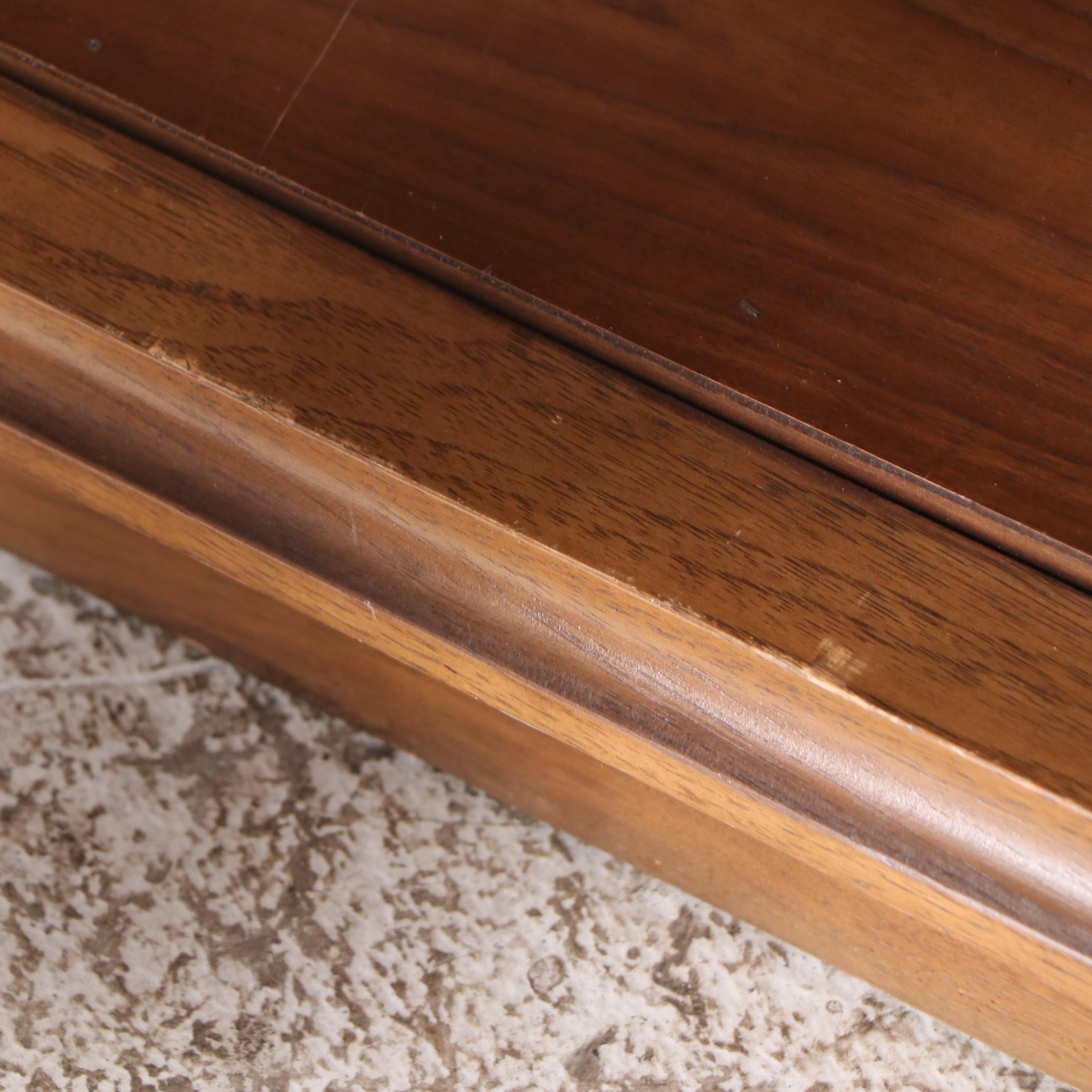 Mid Century Modern Style Paneled Front Walnut Cabinet, Mid to Late 20th C.