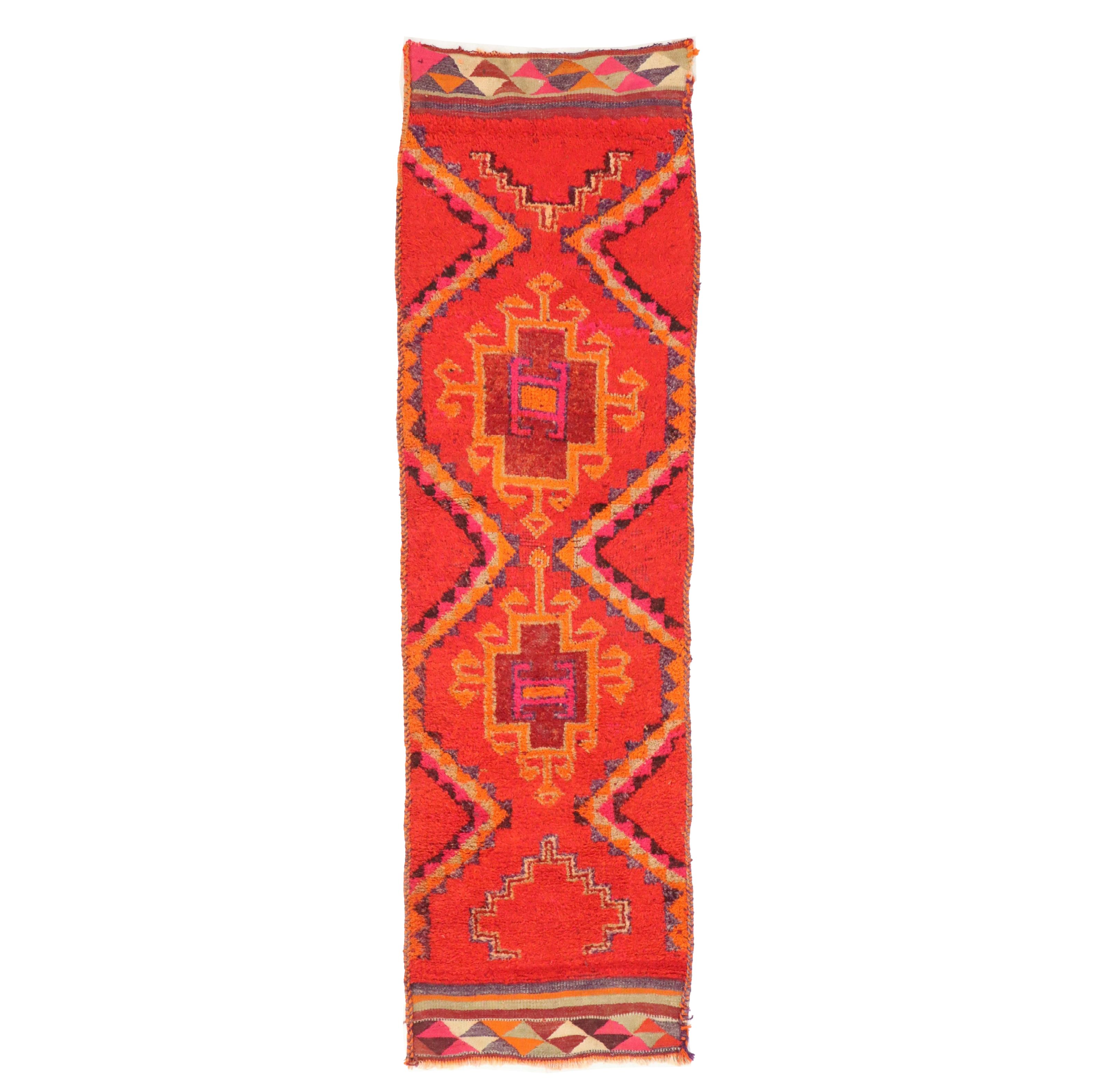 3' x 10' Hand-Knotted Moroccan Berber Carpet Runner